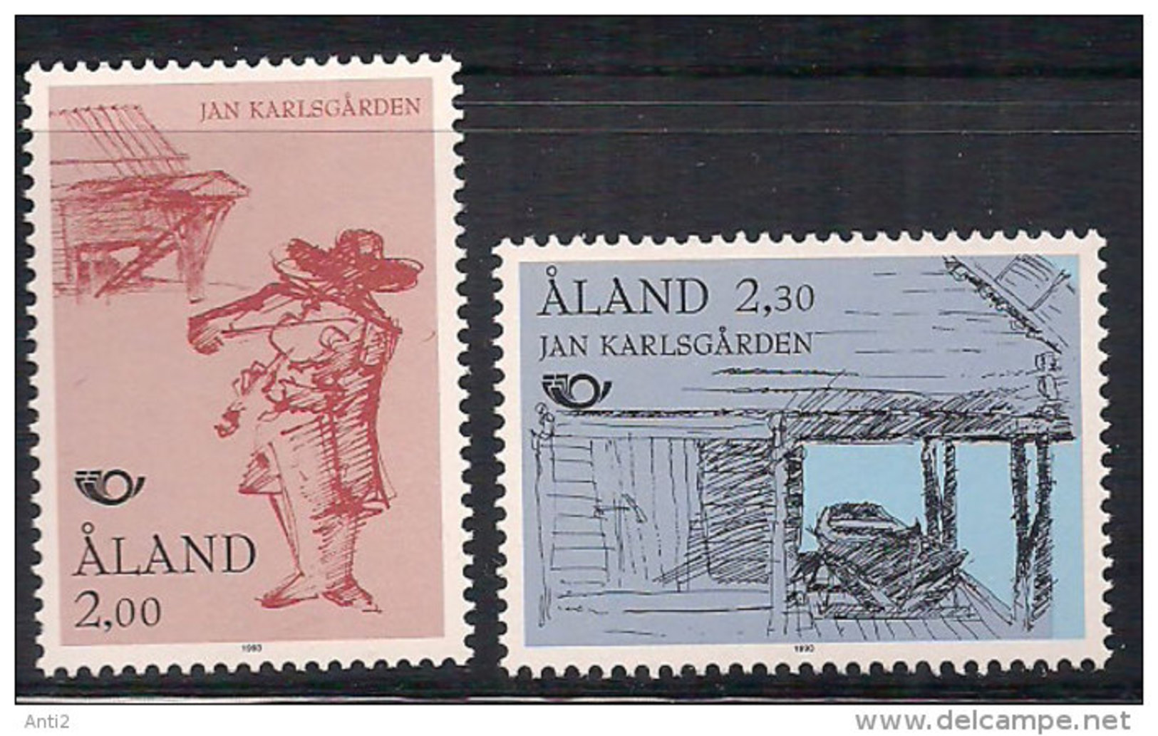 Aland Åland 1993 Nordic Stamps: Tourist Attractions, Mi 70-71 MNH(**) - Aland