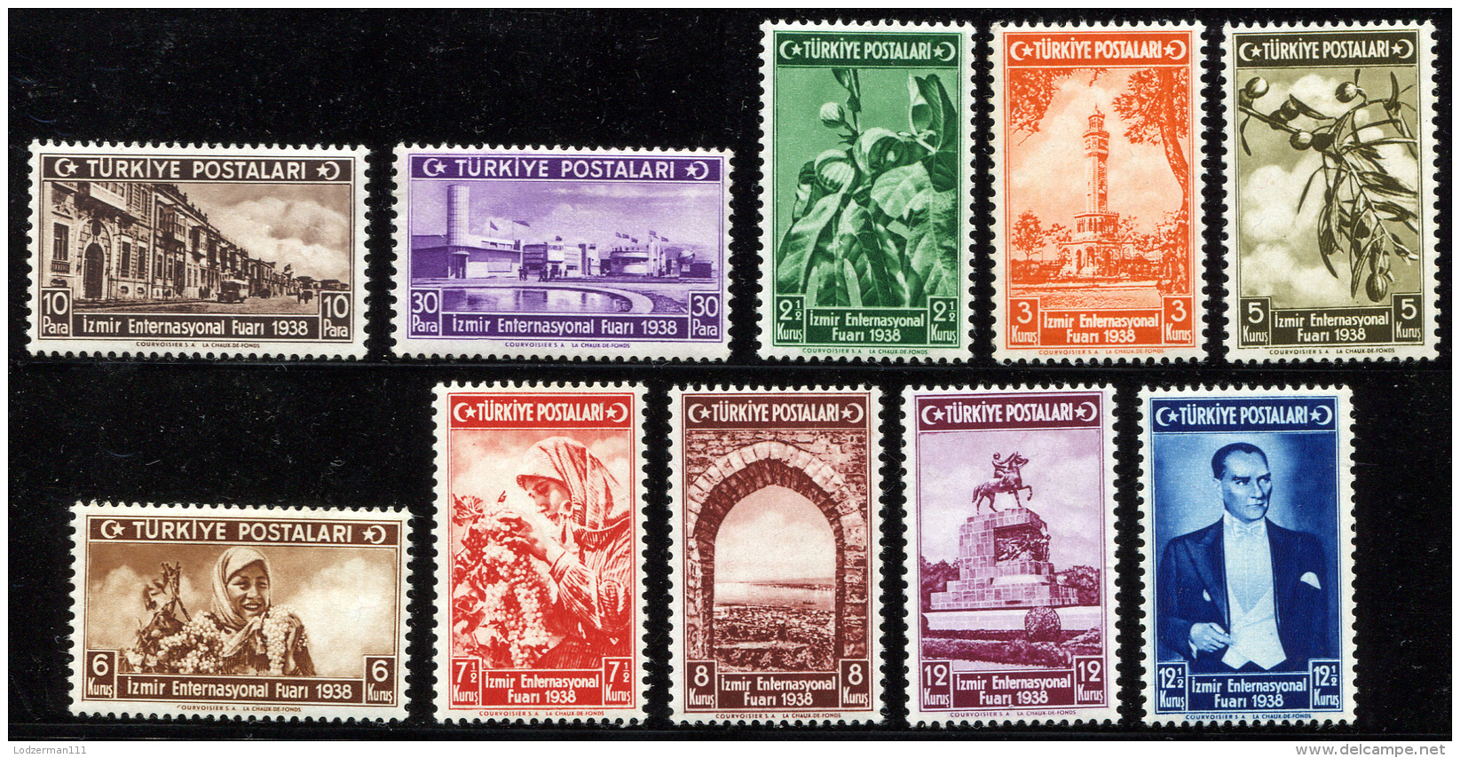 TURKEY 1938 - Yv.884-893 (Mi.1019-1028, Sc.789-798) MNH  (VF) - Neufs