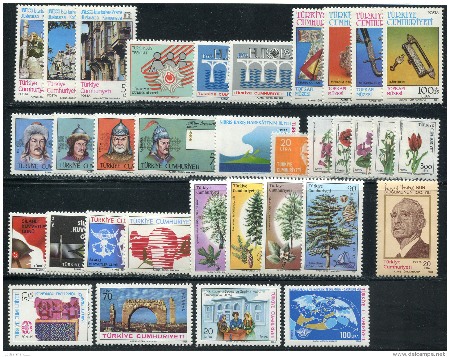 TURKEY 1984 Compl.- Mi.2663-2699 MNH (postfrisch) VF - Komplette Jahrgänge