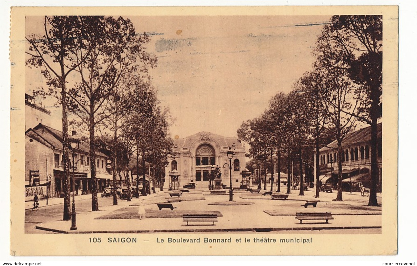 CPA - INDOCHINE - SAIGON - Le Boulevard Bonnard Et Le Théâtre Municipal - Vietnam
