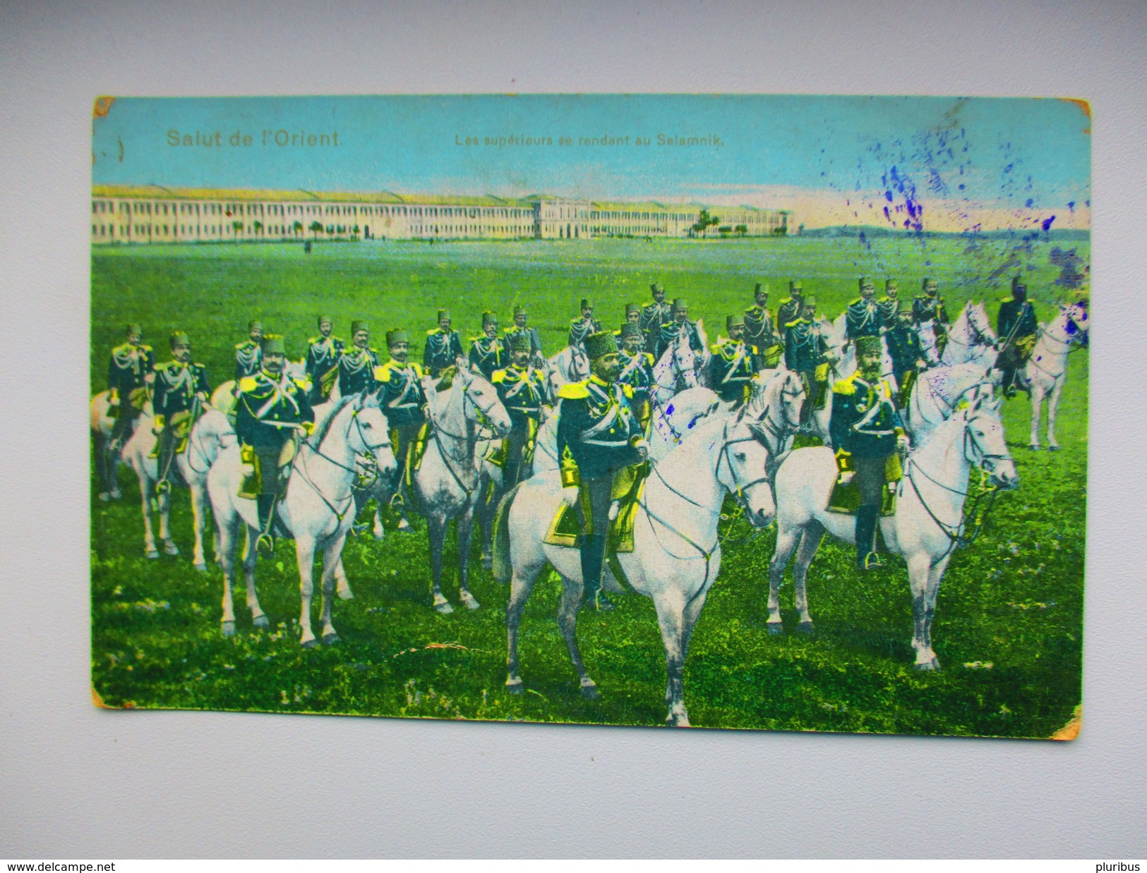 TURKEY  SELAMNIK , MILITARY HIGH OFFICERS ON HORSES , RUSSIA WW I MILITARY FIELDPOST  , RA - Pferde