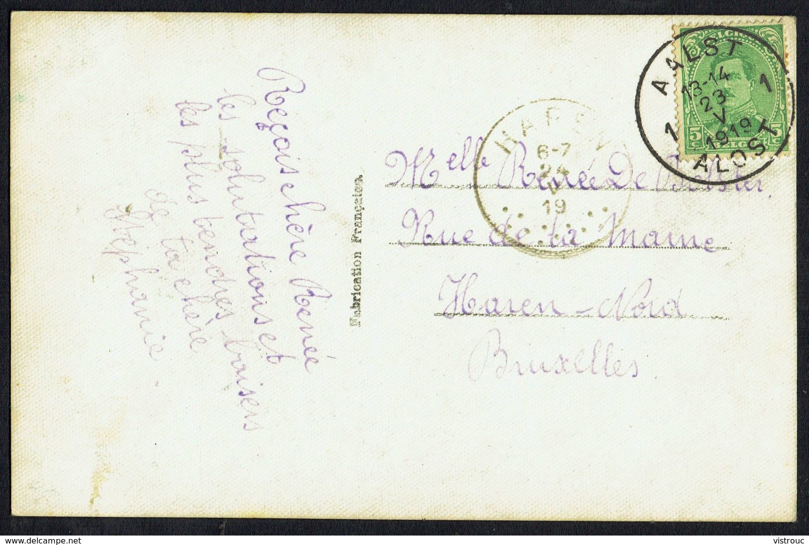 Jeune Femme Avec 4 Colombes - Circulé - Circulated - Gelaufen 1919. - Femmes