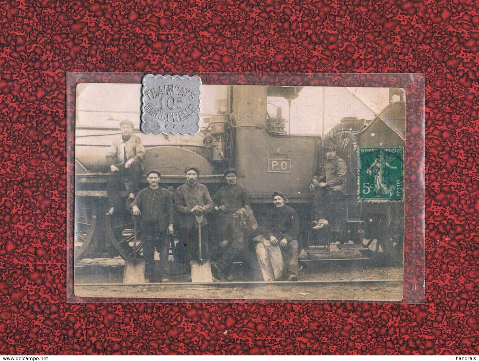 16 ANGOULEME GARE CARTE PHOTO  LOCOMOTIVE P.O. 1914   MECANICIEN CHEMINOT SNCF - Angouleme