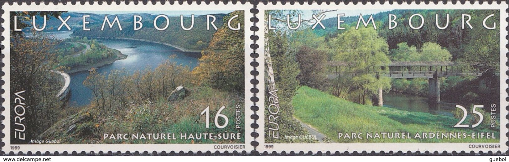 CEPT / Europa 1999 Luxembourg N° 1432 Et 1433 ** Réserves Et Parcs Naturels - 1999