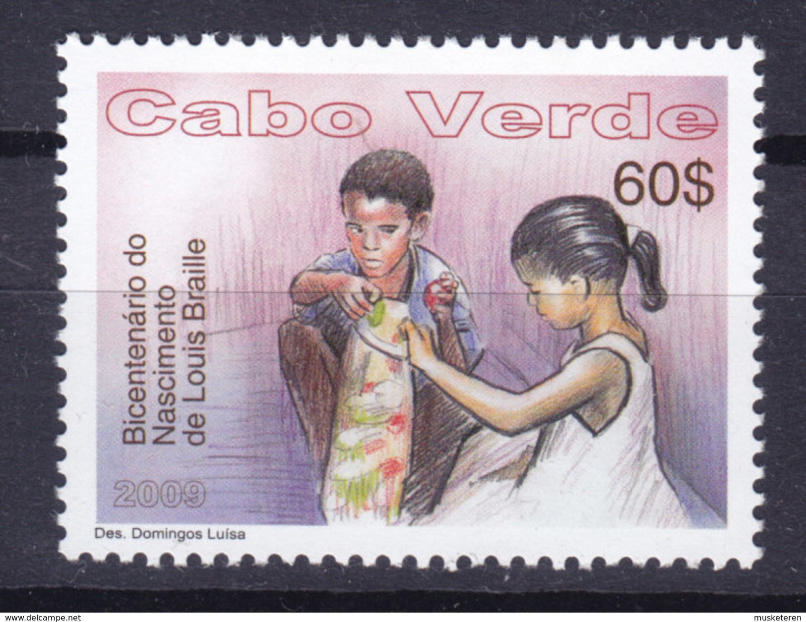 Cape Verde 2009 Mi. 941    60 E Louis Braille Blindenarbeit MNH** - Islas De Cabo Verde