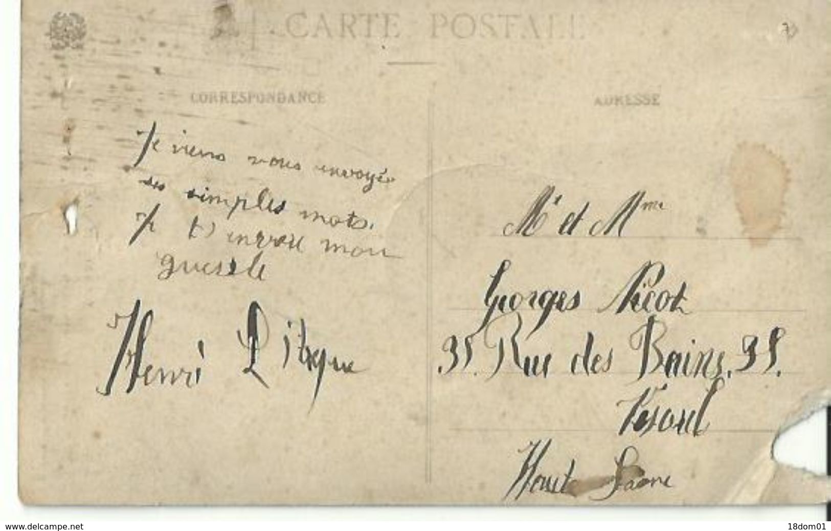 Henri Litique Carte Ecrite Et Signée Par Henri Litique - Ciclismo