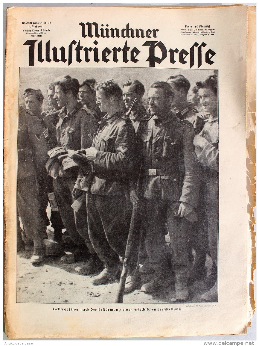 Münchner Illustrierte Presse 1941 Nr.18 Gebirgsjäger Nach Einer Erstürmung - German