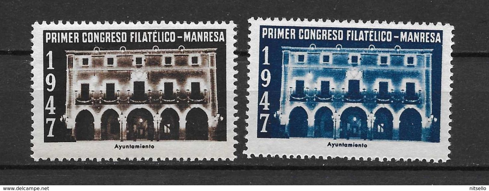 LOTE 1381  ///  PRIMER CONGRESO FILATELICO  MANRESA 1947 **MNH  LUXE        ¡¡¡¡¡¡ LIQUIDATION !!!!!!! - Nationalistische Ausgaben