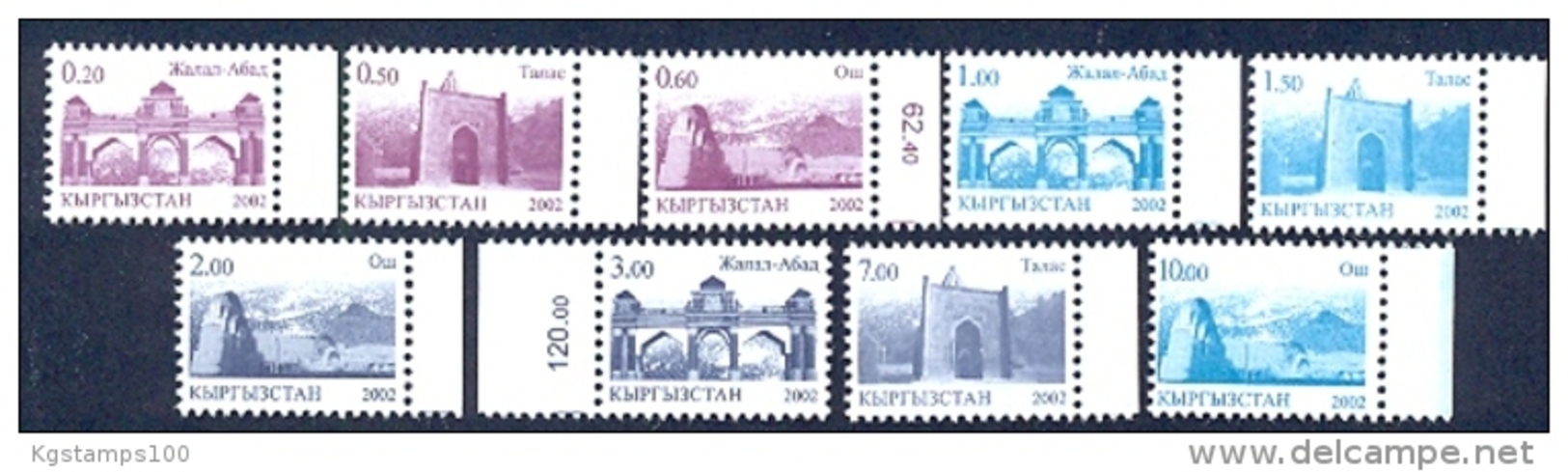 Kyrgyzstan 2002 Definitives 9v** - Kyrgyzstan