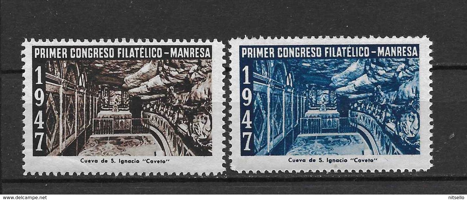 LOTE 1382  ///  PRIMER CONGRESO FILATELICO  MANRESA 1947 **MNH  LUXE        ¡¡¡¡¡¡ LIQUIDATION !!!!!!! - Emissions Nationalistes