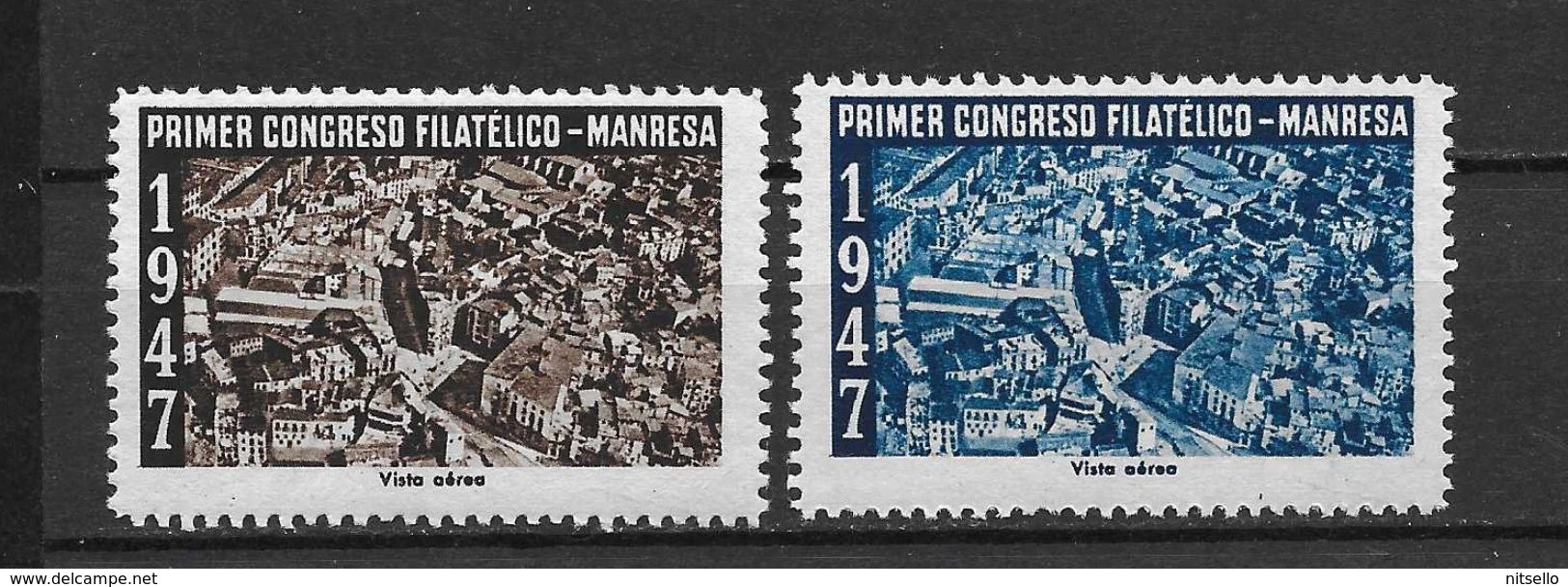 LOTE 1382  ///  PRIMER CONGRESO FILATELICO  MANRESA 1947 **MNH  LUXE        ¡¡¡¡¡¡ LIQUIDATION !!!!!!! - Nationalistische Ausgaben