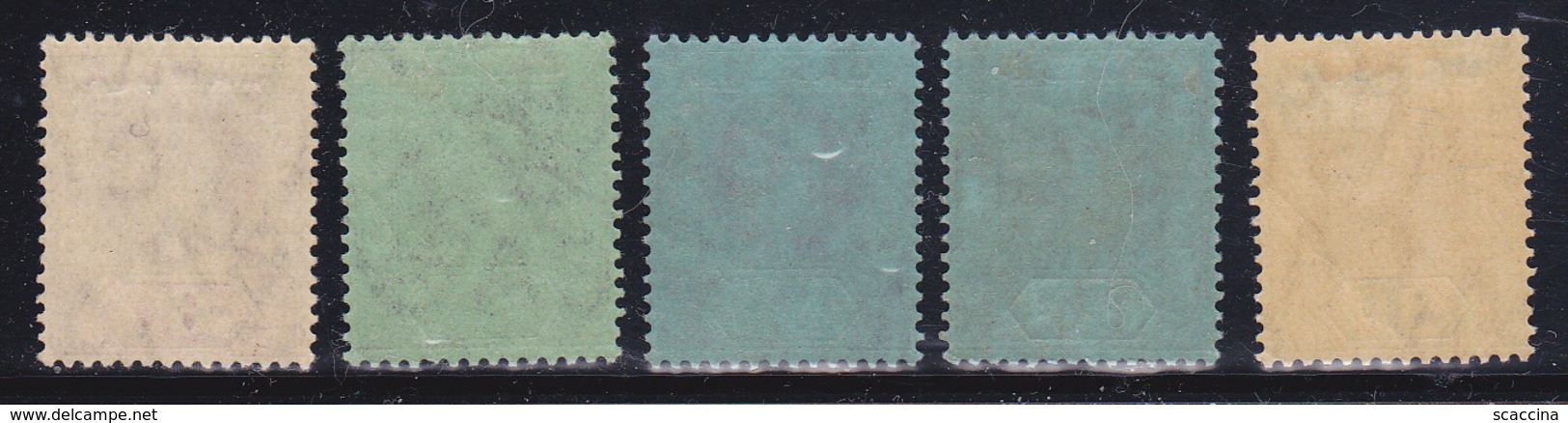 Gambia 1909 Re Edoardo VII  5 Val Yv-58,61,63-65 MLH * - Gambia (...-1964)