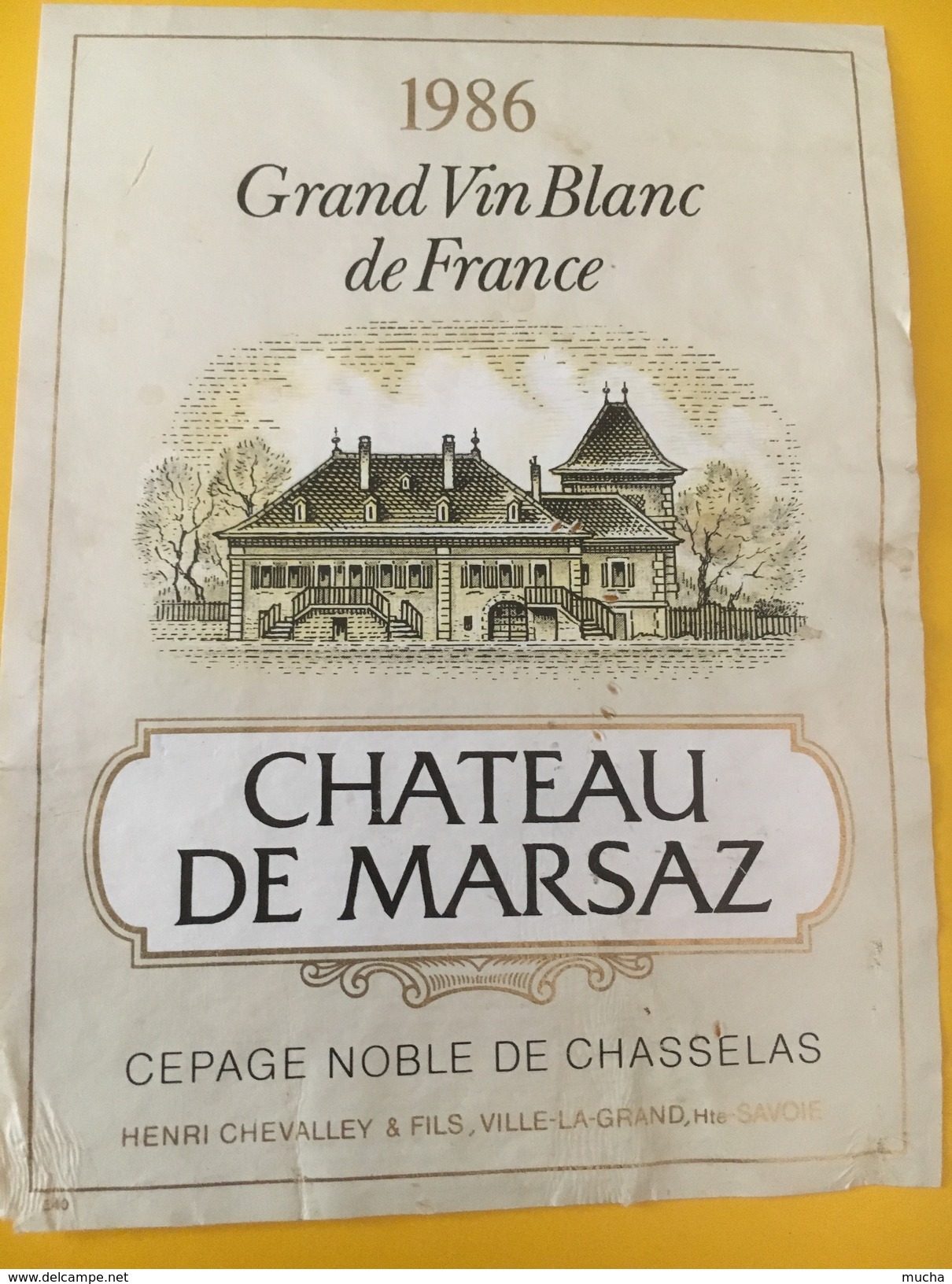 5363-  Château De Marsaz 1986 Haute-Savoie - Blancs