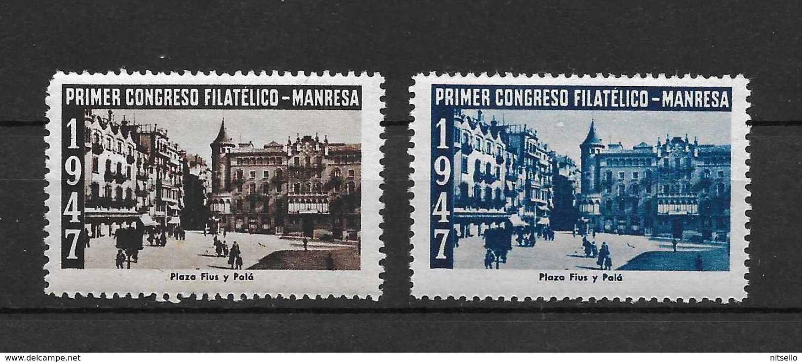 LOTE 1383  ///  PRIMER CONGRESO FILATELICO  MANRESA 1947 **MNH  LUXE        ¡¡¡¡¡¡ LIQUIDATION !!!!!!! - Nationalistische Ausgaben