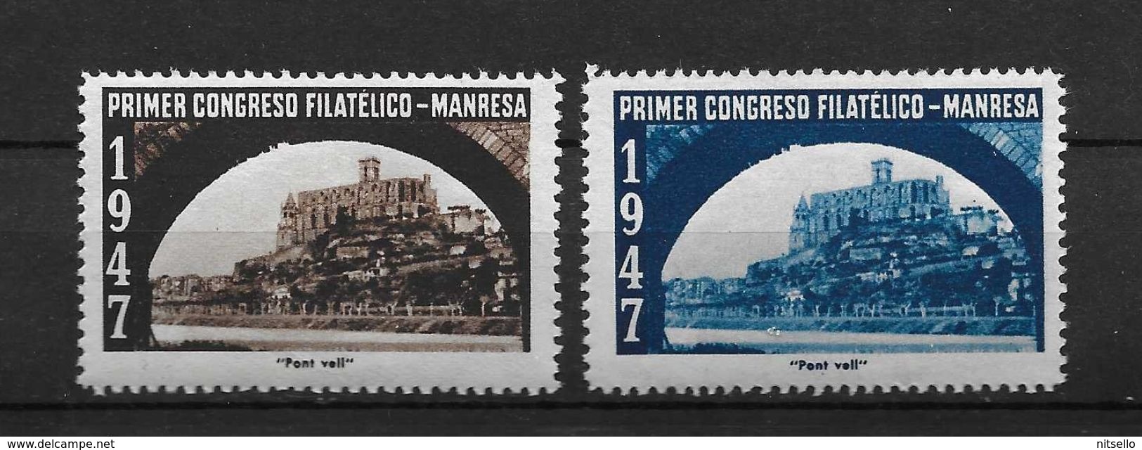 LOTE 1383  ///  PRIMER CONGRESO FILATELICO  MANRESA 1947 **MNH  LUXE        ¡¡¡¡¡¡ LIQUIDATION !!!!!!! - Nationalistische Ausgaben