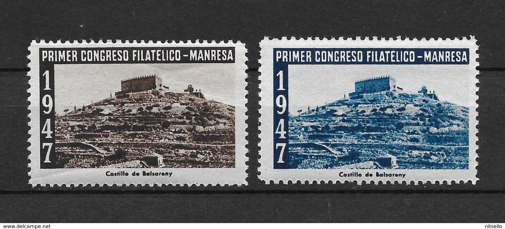 LOTE 1384  ///  PRIMER CONGRESO FILATELICO  MANRESA 1947 **MNH  LUXE        ¡¡¡¡¡¡ LIQUIDATION !!!!!!! - Nationalistische Uitgaves