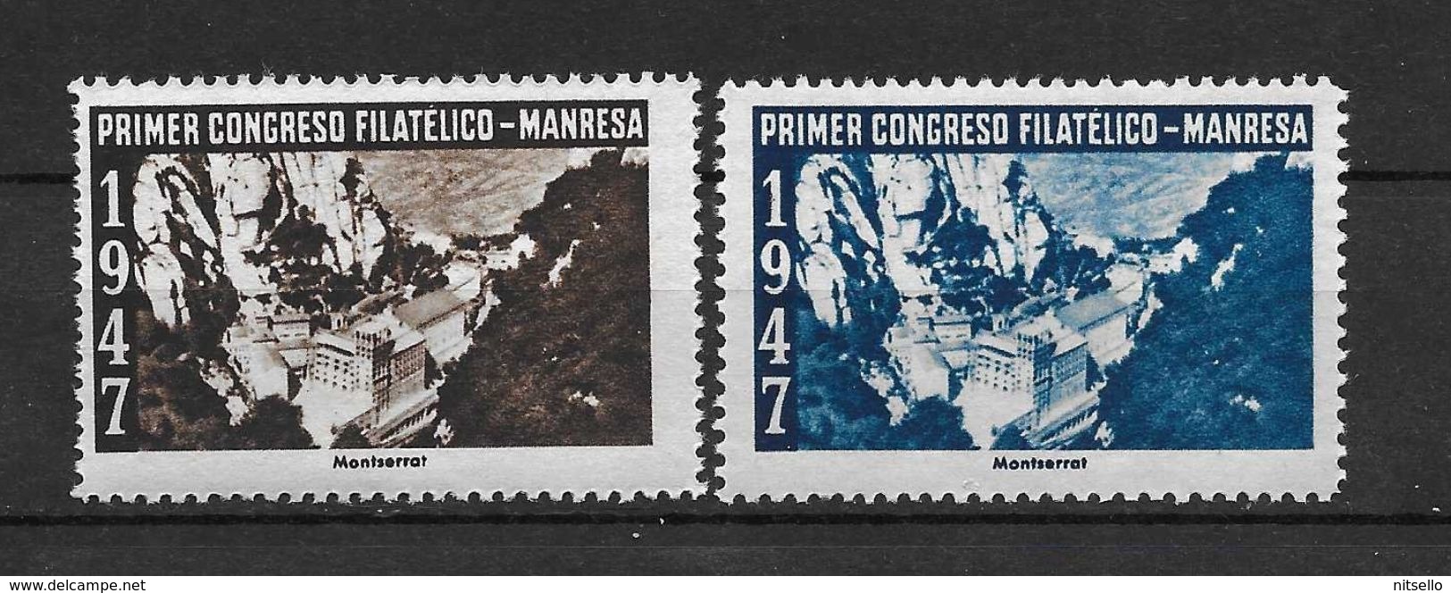 LOTE 1384  ///  PRIMER CONGRESO FILATELICO  MANRESA 1947 **MNH  LUXE        ¡¡¡¡¡¡ LIQUIDATION !!!!!!! - Nationalistische Ausgaben