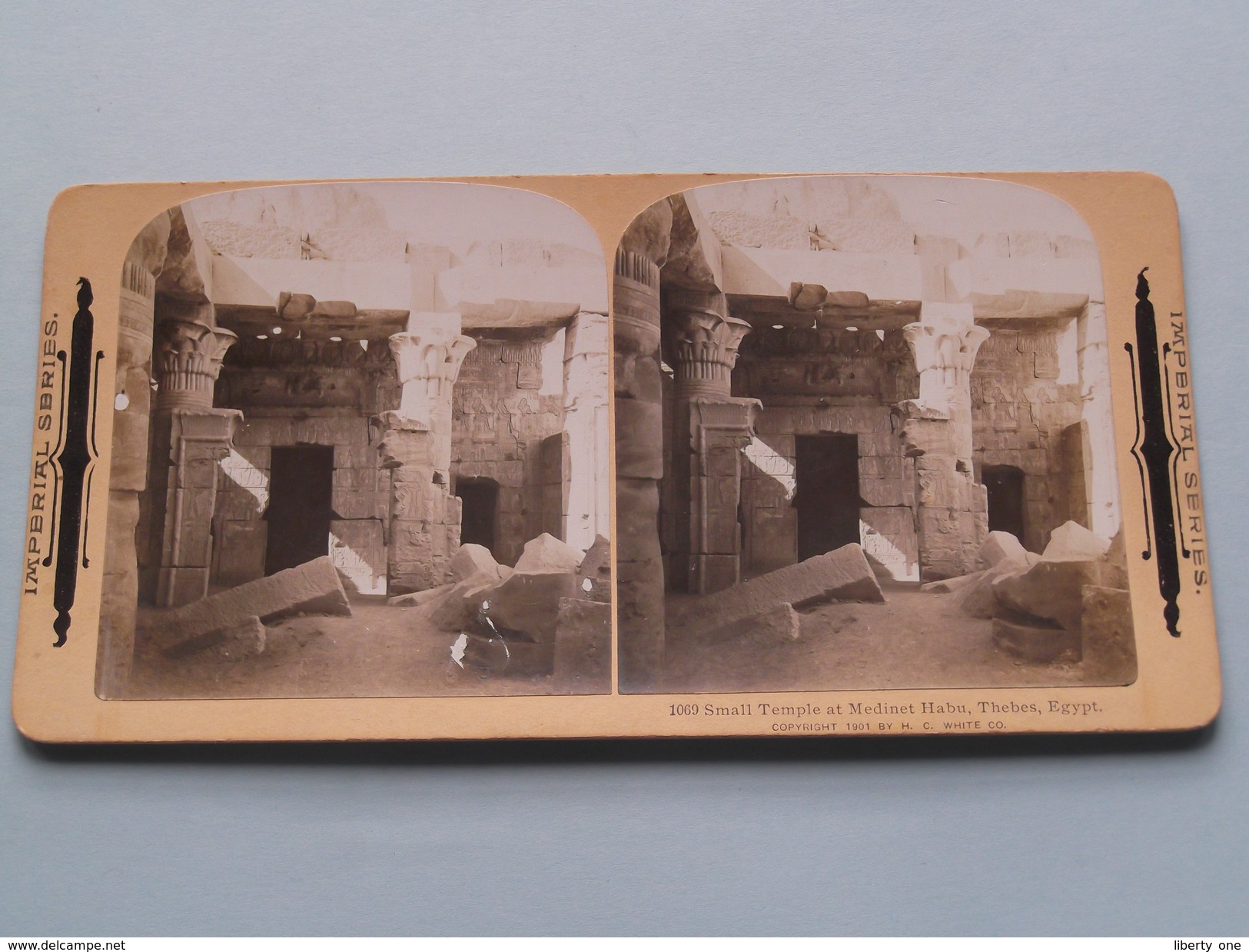 Small Temple At Medinet Habu THEBES Egypt ( 1069 ) Stereo Photo IMPERIAL SERIES ( Voir Photo Pour Detail ) ! - Photos Stéréoscopiques