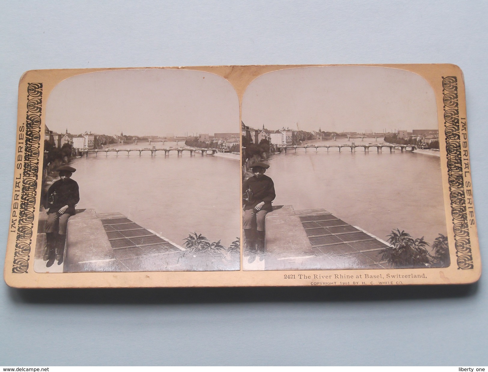 The River Rhine At BASEL Switzerland ( 2421 ) Stereo Photo IMPERIAL SERIES ( Voir Photo Pour Detail ) ! - Photos Stéréoscopiques