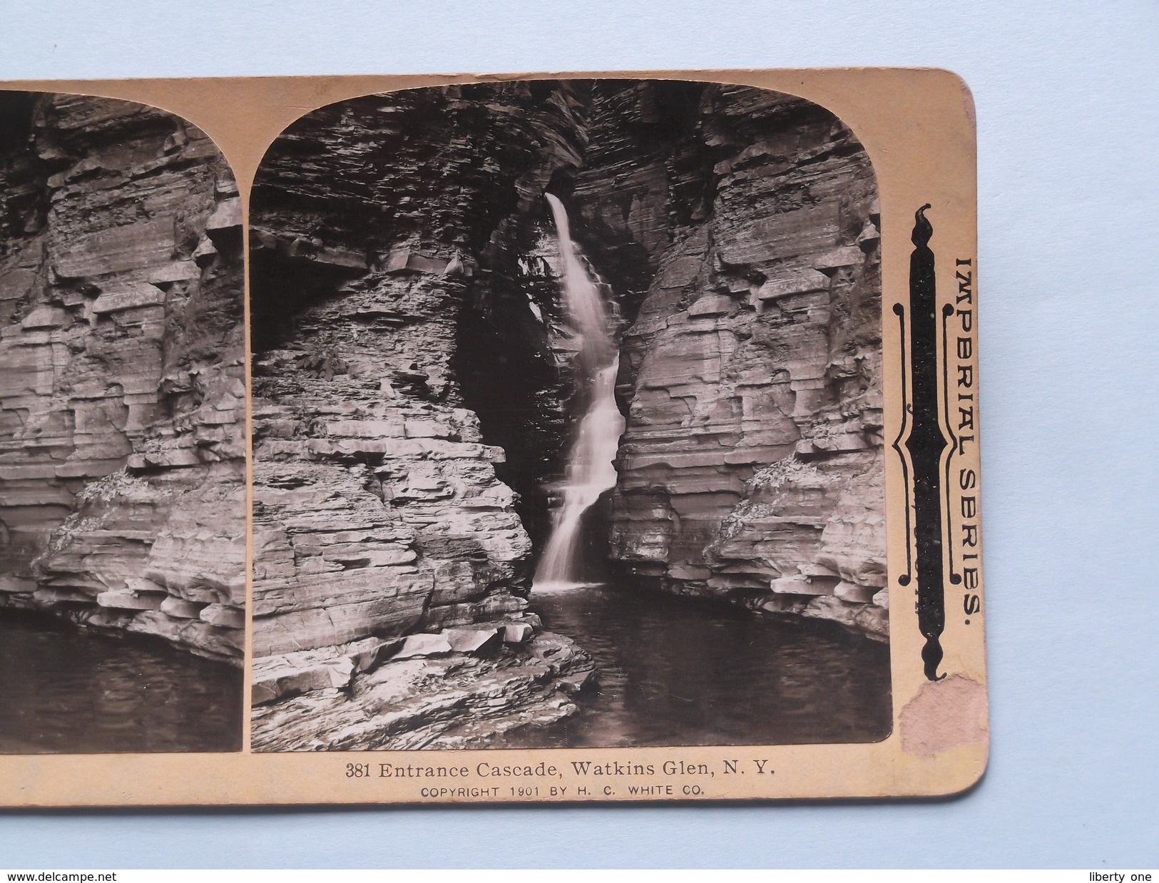 Entrance CASCADE, Watkins Glen, N Y ( 381 ) Stereo Photo IMPERIAL SERIES ( Voir Photo Pour Detail ) ! - Photos Stéréoscopiques