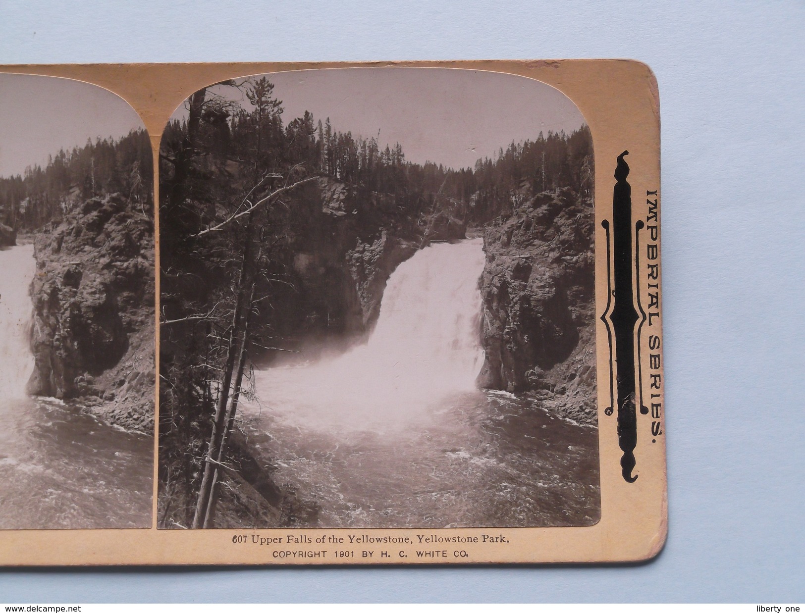 Upper Falls Of The YELLOWSTONE Yellowstone PARK ( 607 ) Stereo Photo IMPERIAL SERIES ( Voir Photo ) ! - Photos Stéréoscopiques