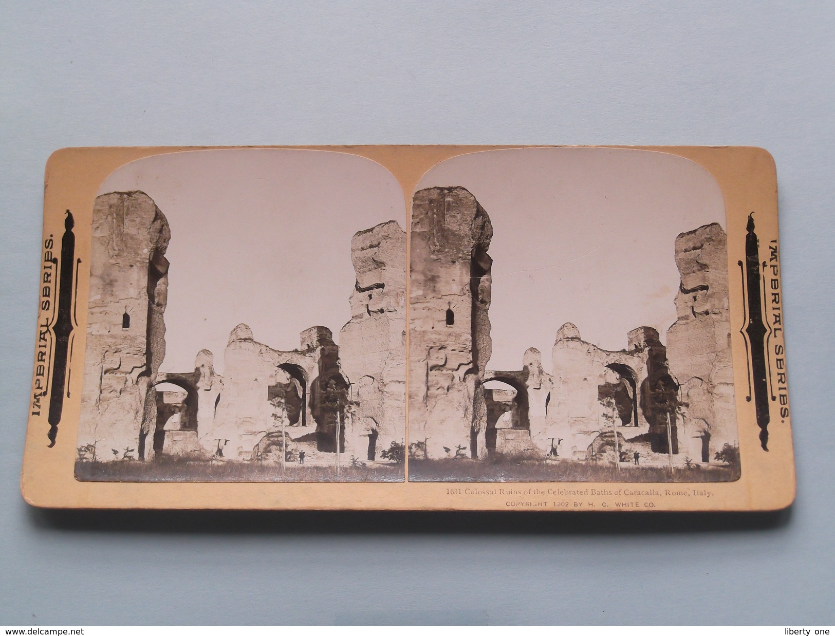 Colossal Ruins Of The Celebrated Baths Of CARACALLA Rome Italy ( 1631 ) Stereo Photo IMPERIAL SERIES ( Voir Photo ) ! - Photos Stéréoscopiques