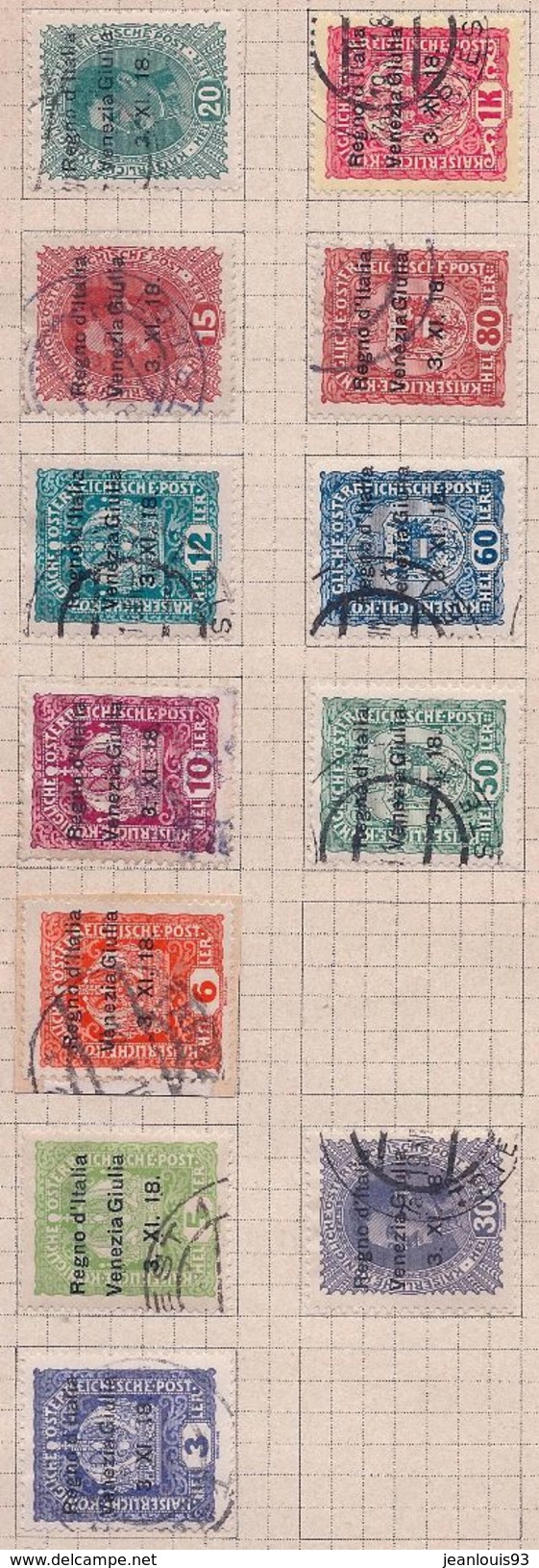 ITALIE - VENETIE JULIENNE LOT TIMBRES 1919 OBL USED COTE 90 EUR - Gebraucht