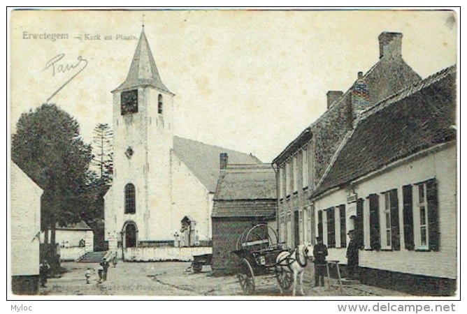 Erwetegem. Kerk En Plaats. - Zottegem