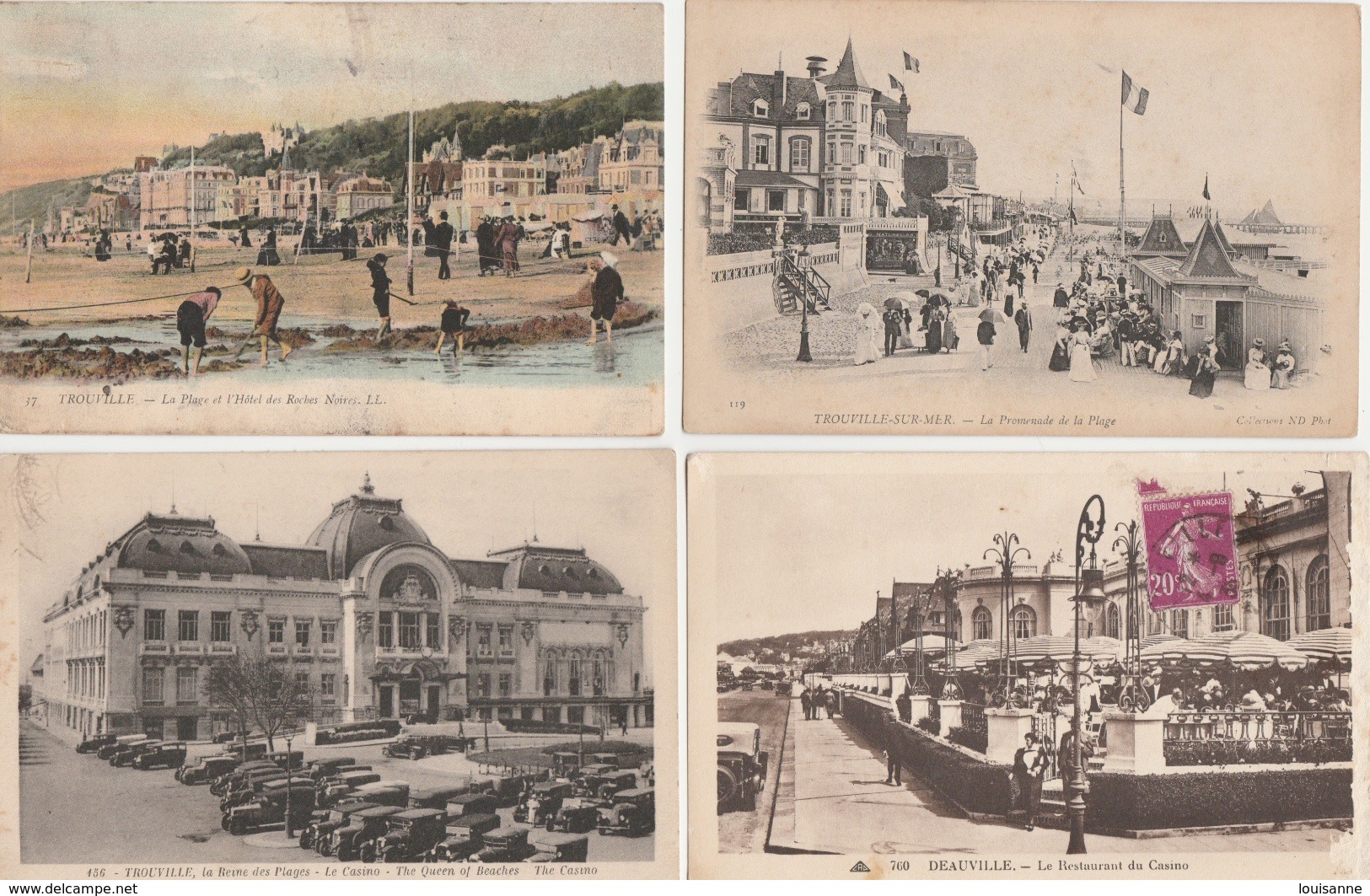 17 / 10 / 220  - DEAUVILLE  ( 14 )  -  LOT  DE  20  CPA  - Toutes Scanées - 5 - 99 Cartoline