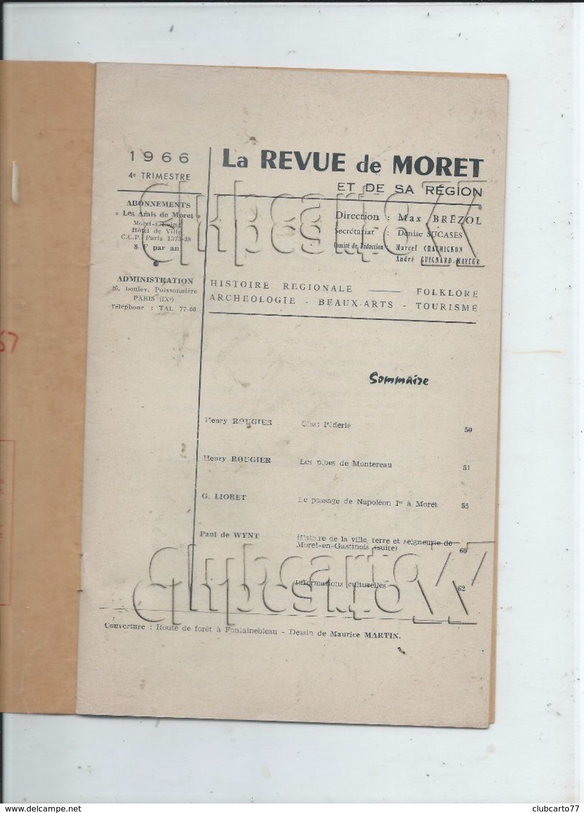 Moret-sur-Loing (77) : La Revue De Moret  4ème Trimestre 1966 Dont Article Sur Montereau - Histoire