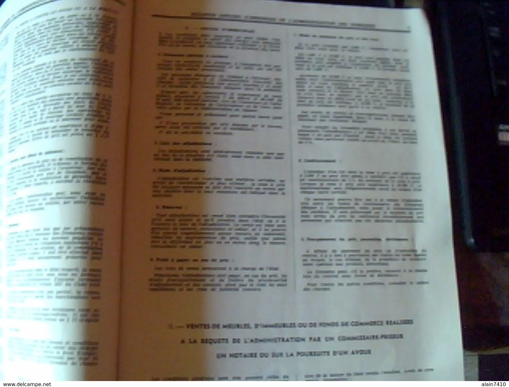 revue ministere des finances bulletin de l administration des domaines vente du 1 au 15  mai 1959