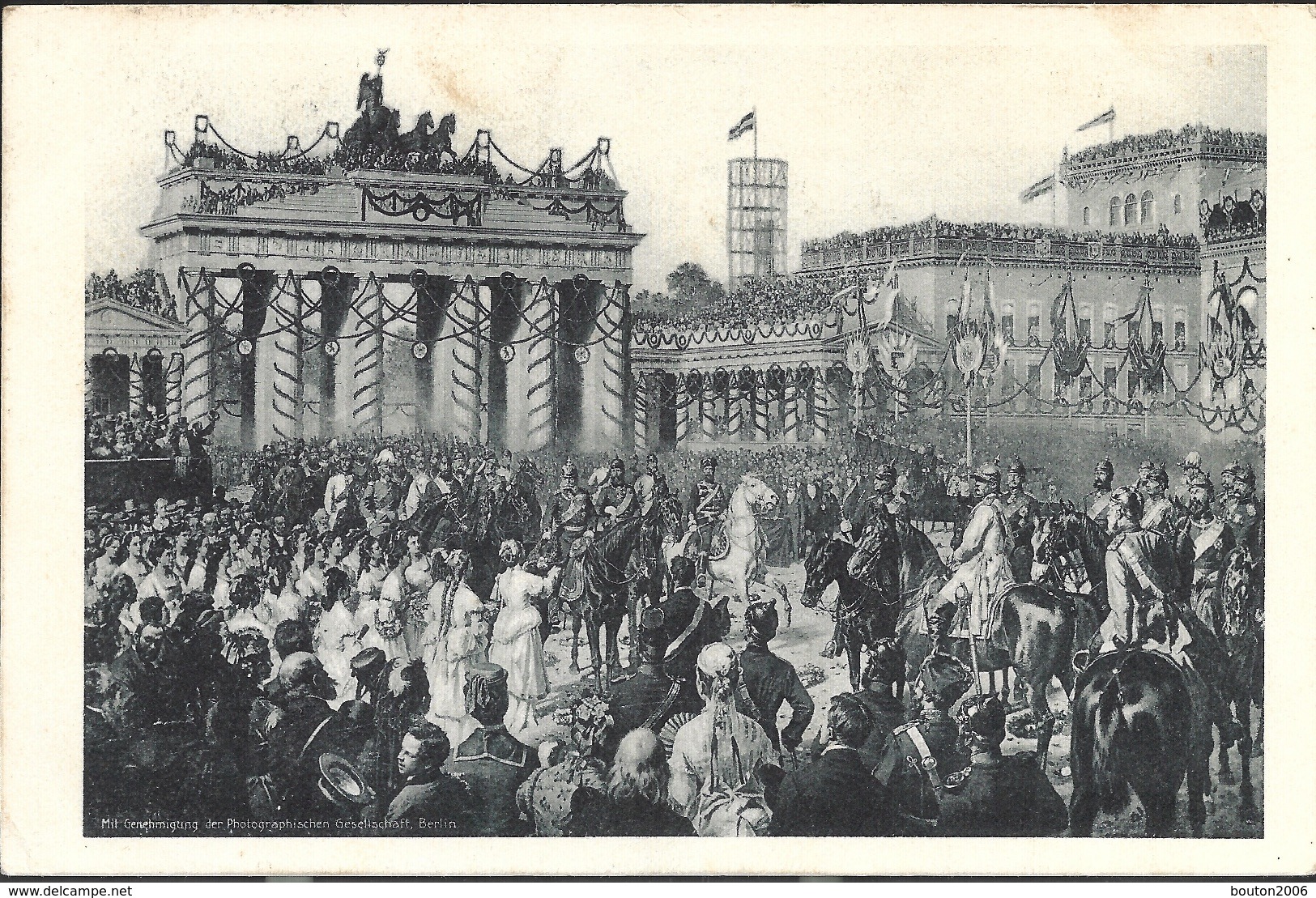Einzug Der Truppen In Berlin 1916 Ansichtskarte Der Rotes Kreuz - Porte De Brandebourg