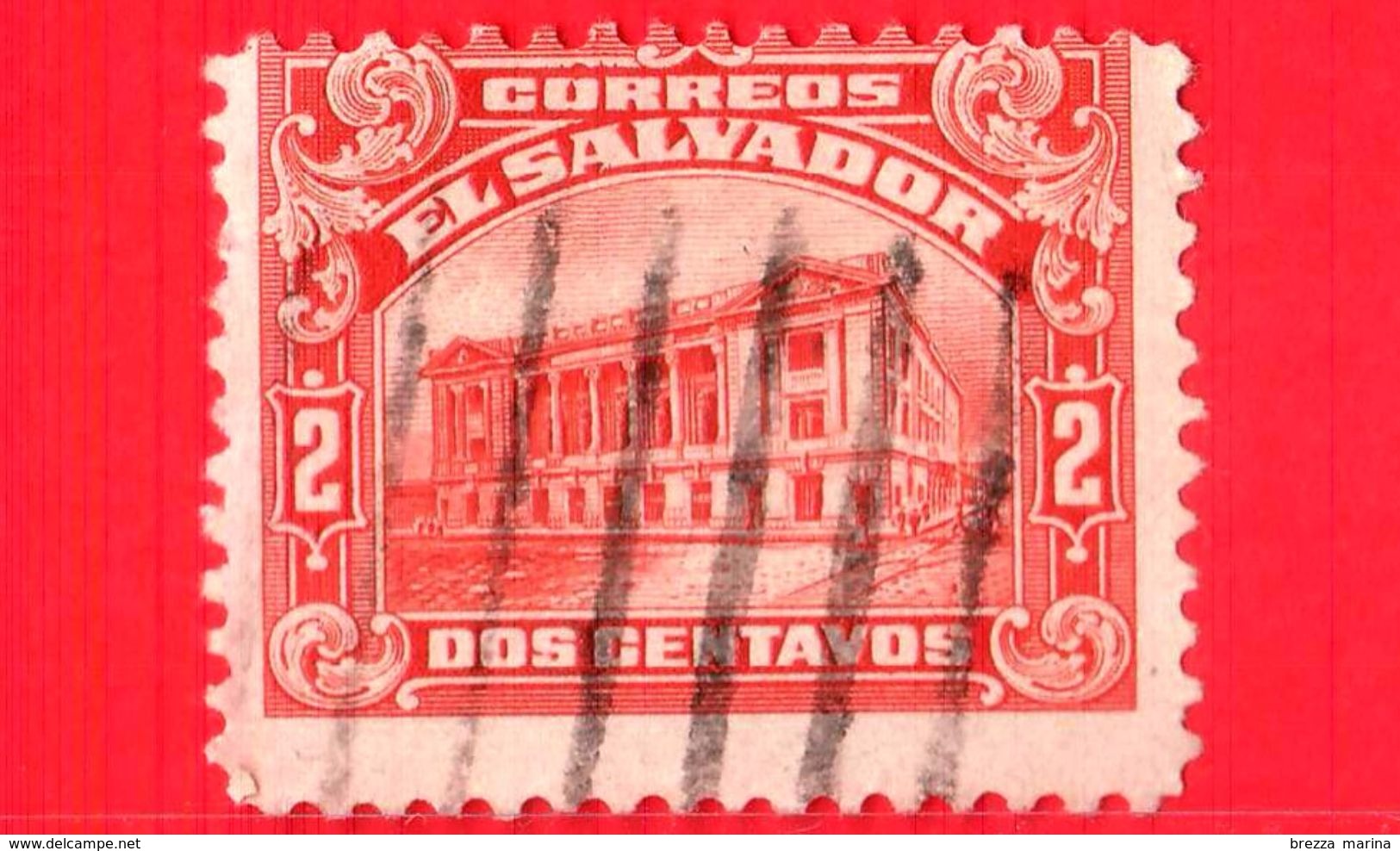 EL SALVADOR - Usato - 1916 - Architettura - Teatro Nazionale - 2 - El Salvador