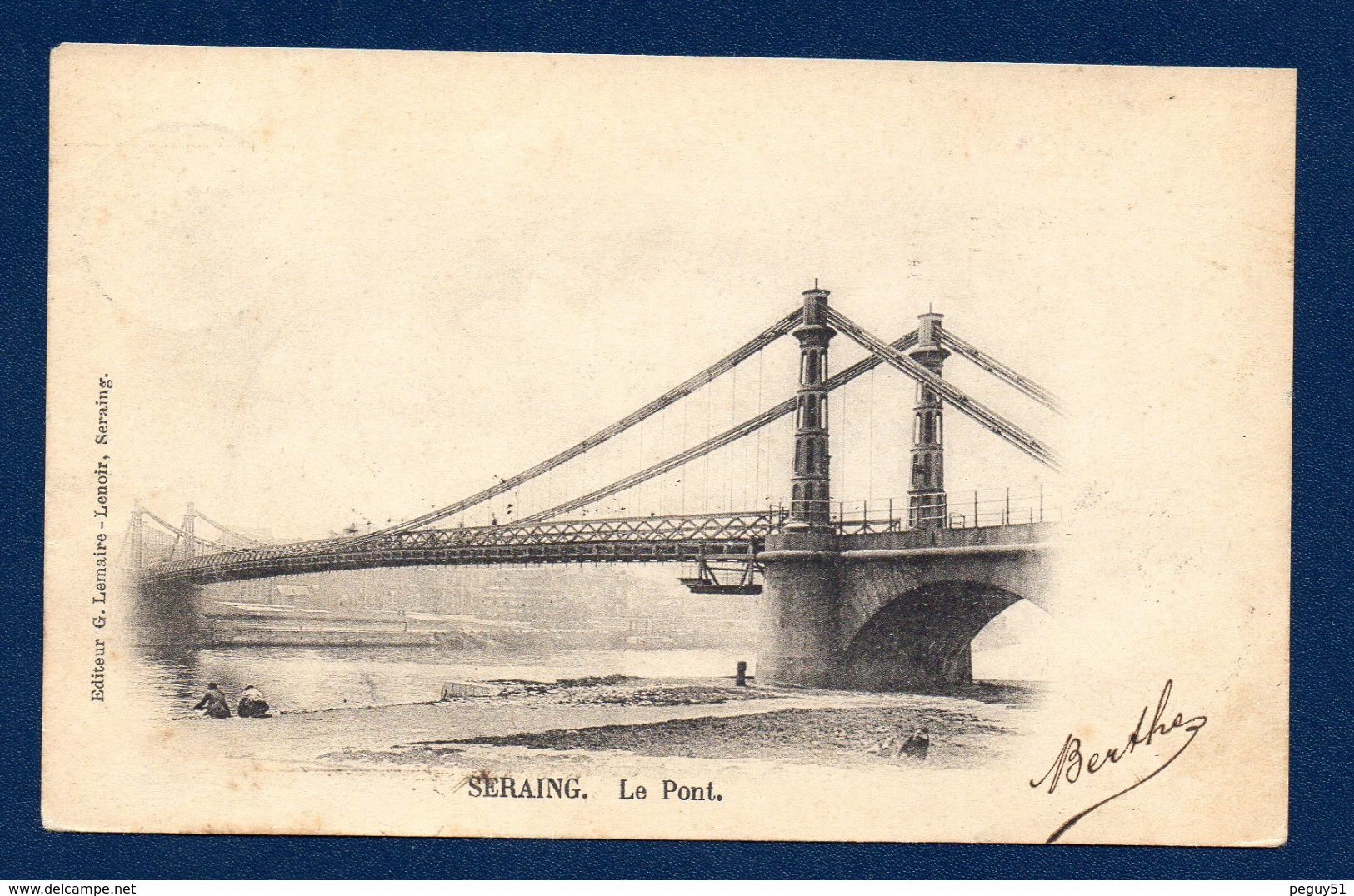 Seraing. Pont Suspendu Sur La Meuse(1843). 1899 - Seraing