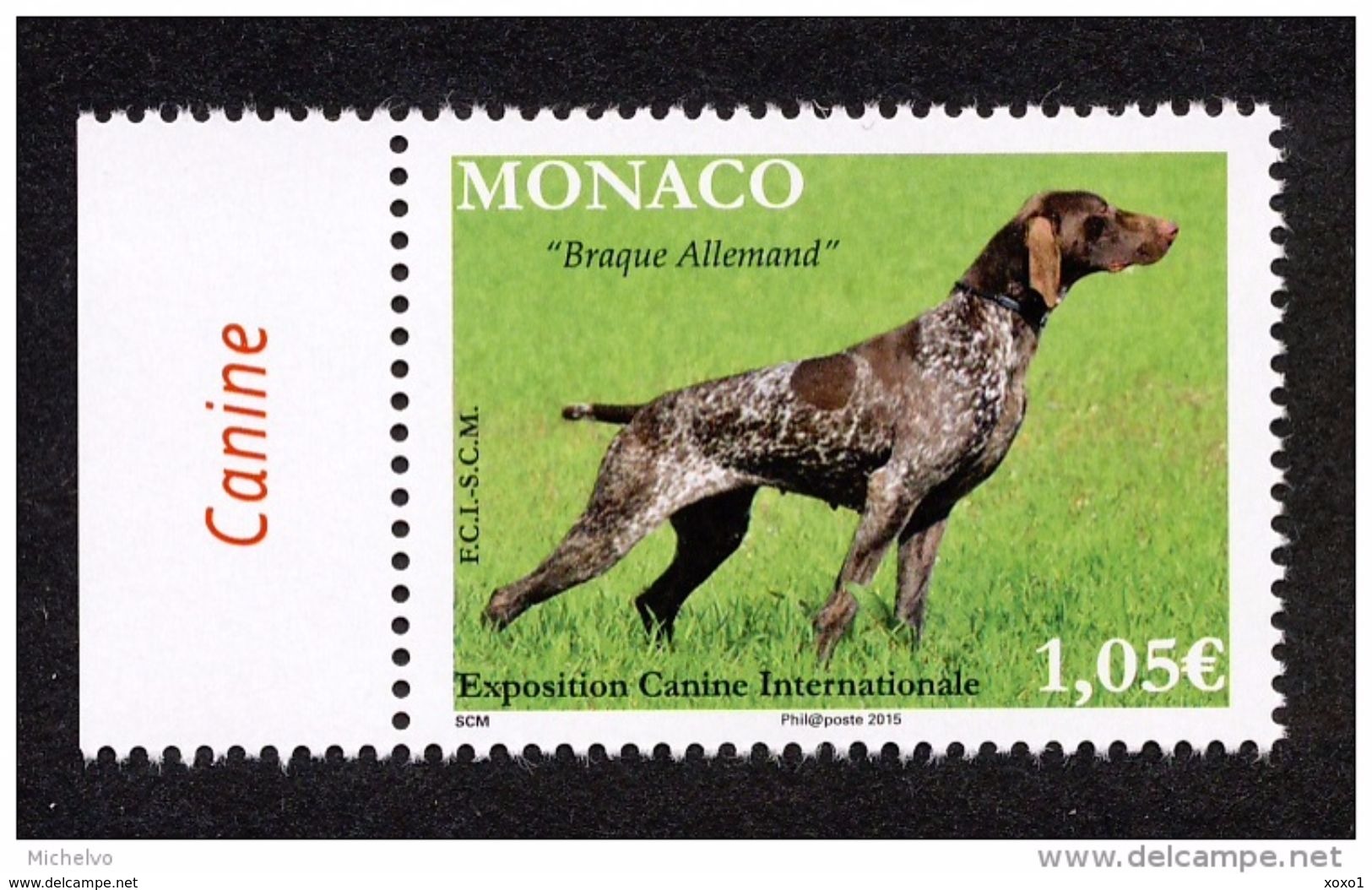 Monaco 2015 Internationale Hundeausstellung Dogs 1v MNH ** - Ungebraucht