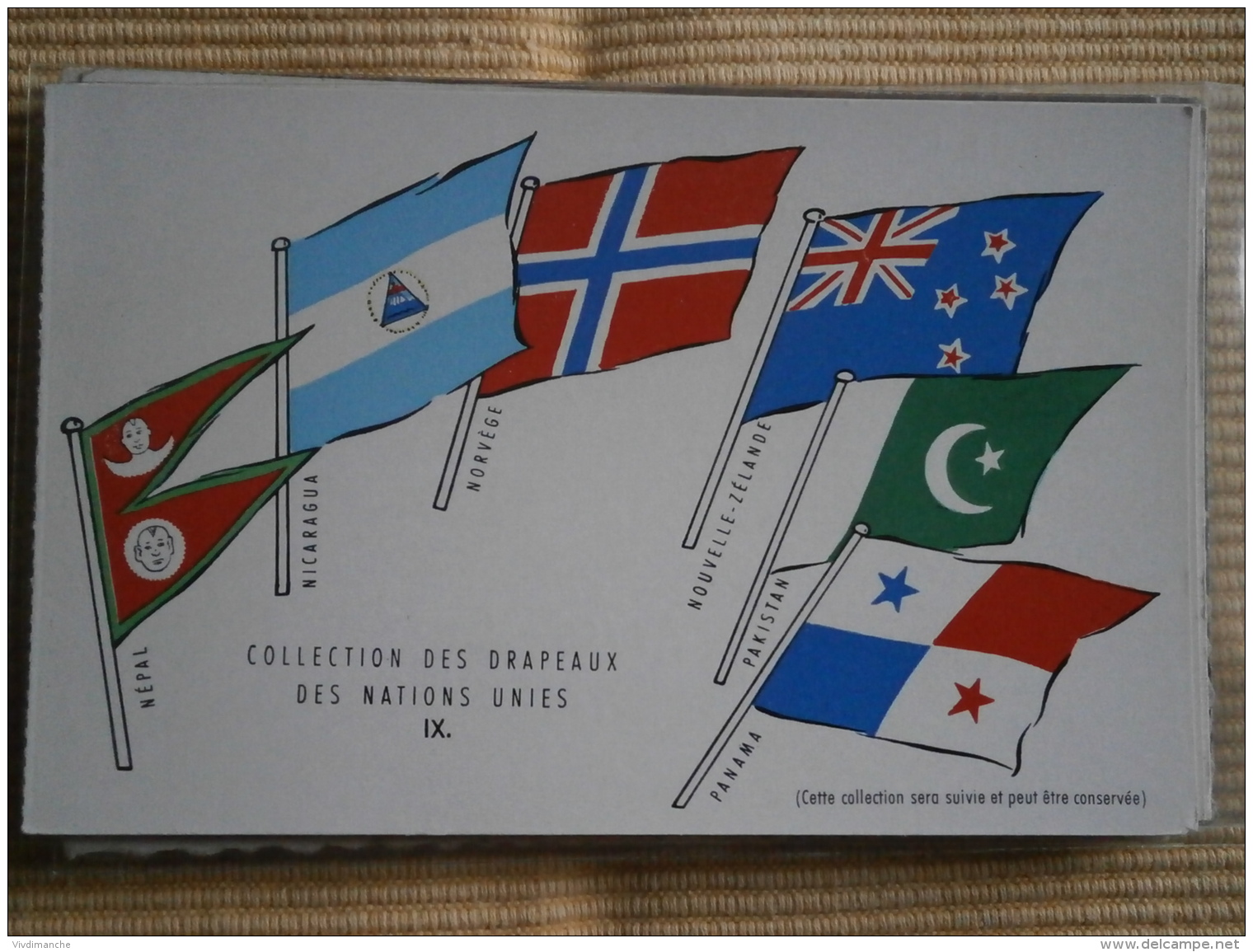 COLLECTION DES DRAPEAUX DES NATIONS UNIES - IX - CPA PUBLICITAIRE UNION DE PHARMACOLOGIE - Histoire