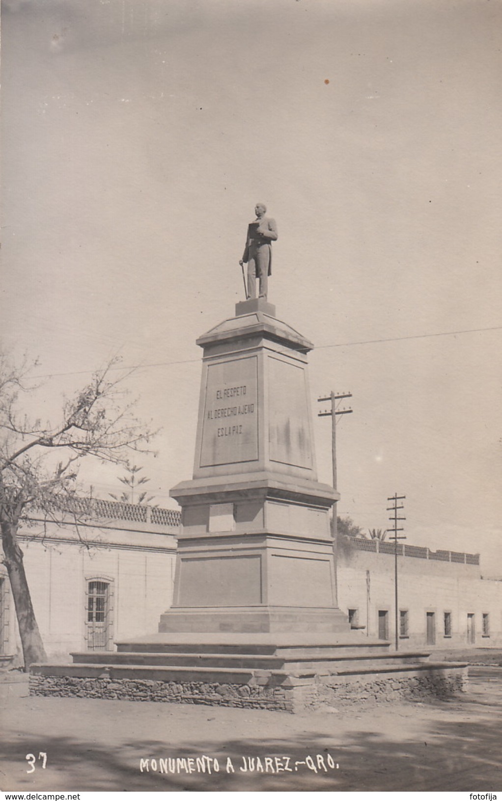 RPPC MONUMENTO A JUAREZ QUERETARO MEXICO - México