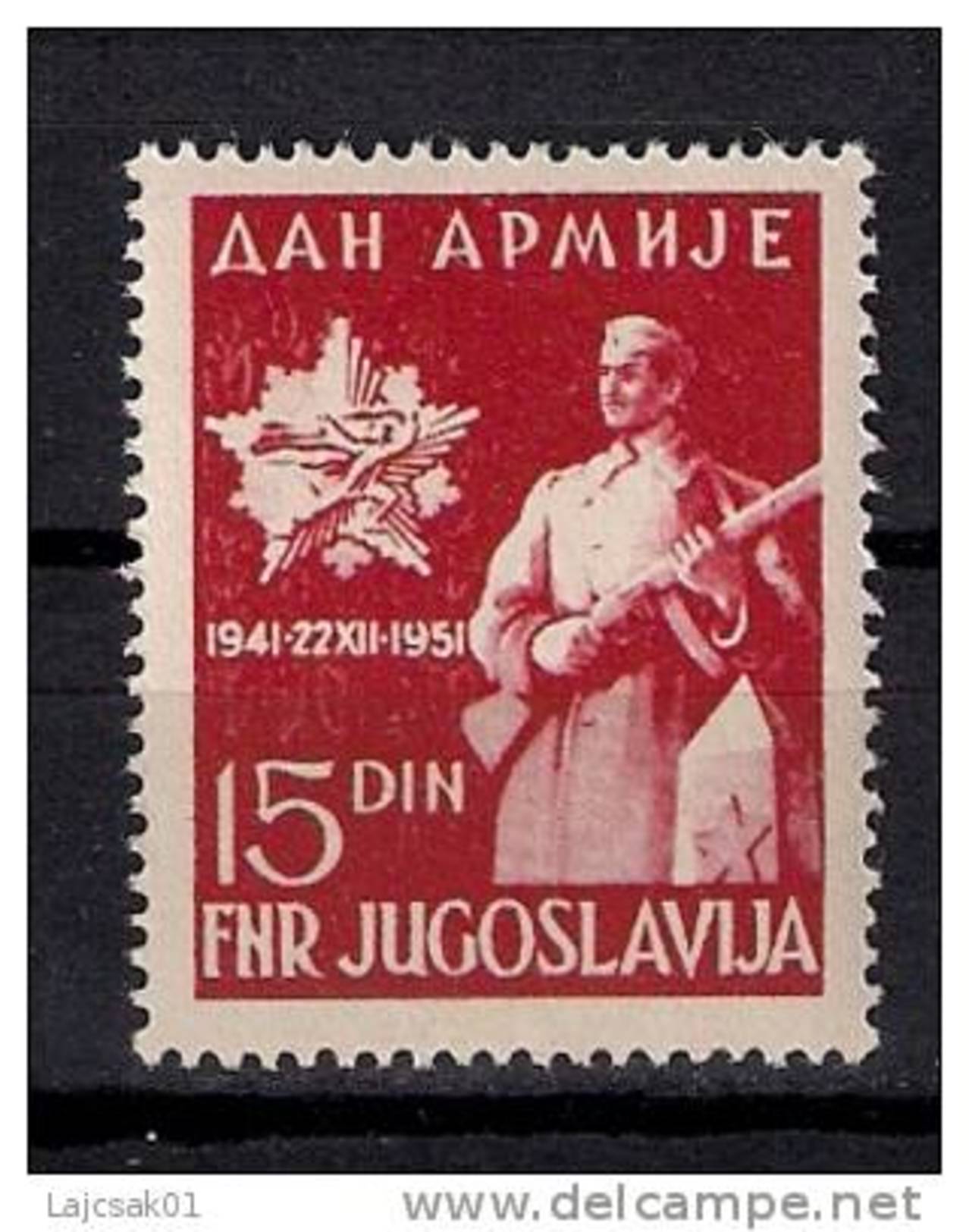 Yugoslavia 1951. Army Day MNH Mi.675 - Ongebruikt