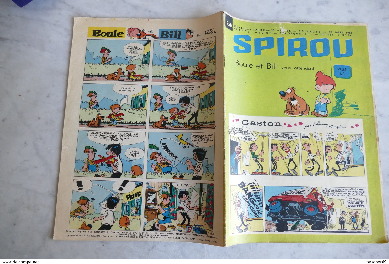 SPIROU Hebdomadaire N° 1250 De 1962    / K 38 - Spirou Et Fantasio