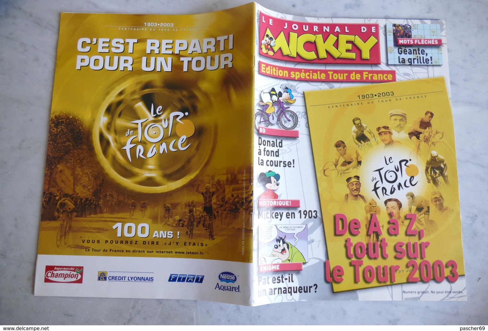 Le Journal De Mickey ** Edition Spéciale Tour De France ** 2003   / K 39 - Autres & Non Classés