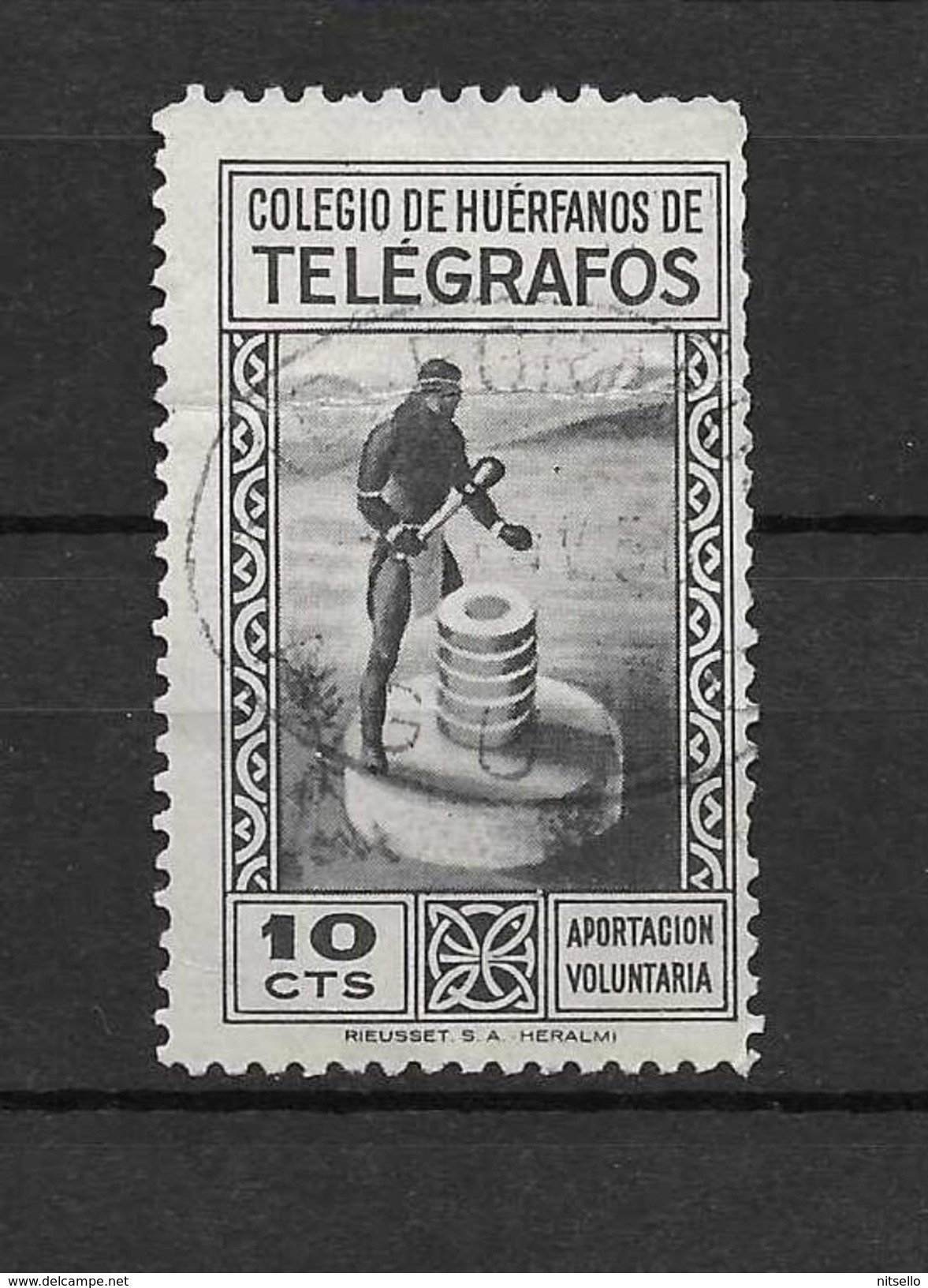 LOTE 1892 D ///  COLEGIO DE HUERFANOS DEL TELEGRAFO - Beneficiencia (Sellos De)