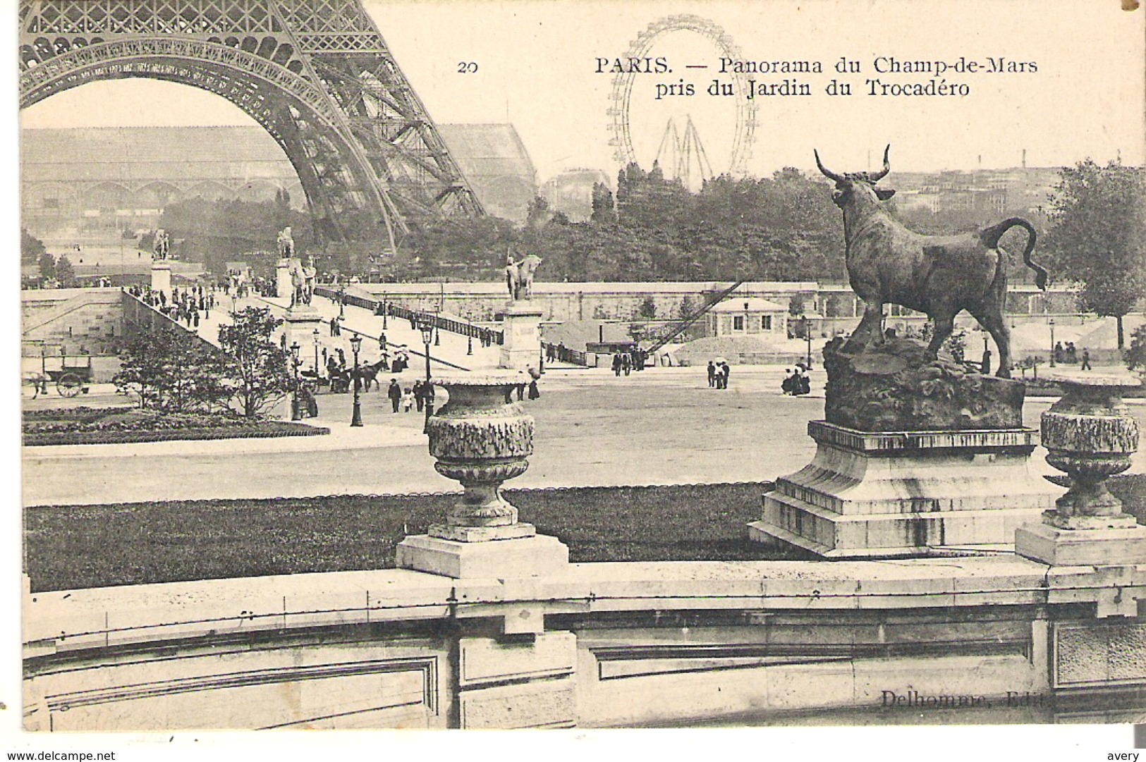 Paris. - Panorama Du Champ-de-Mars Pris Du Jardin Du Trocadero - Eiffeltoren