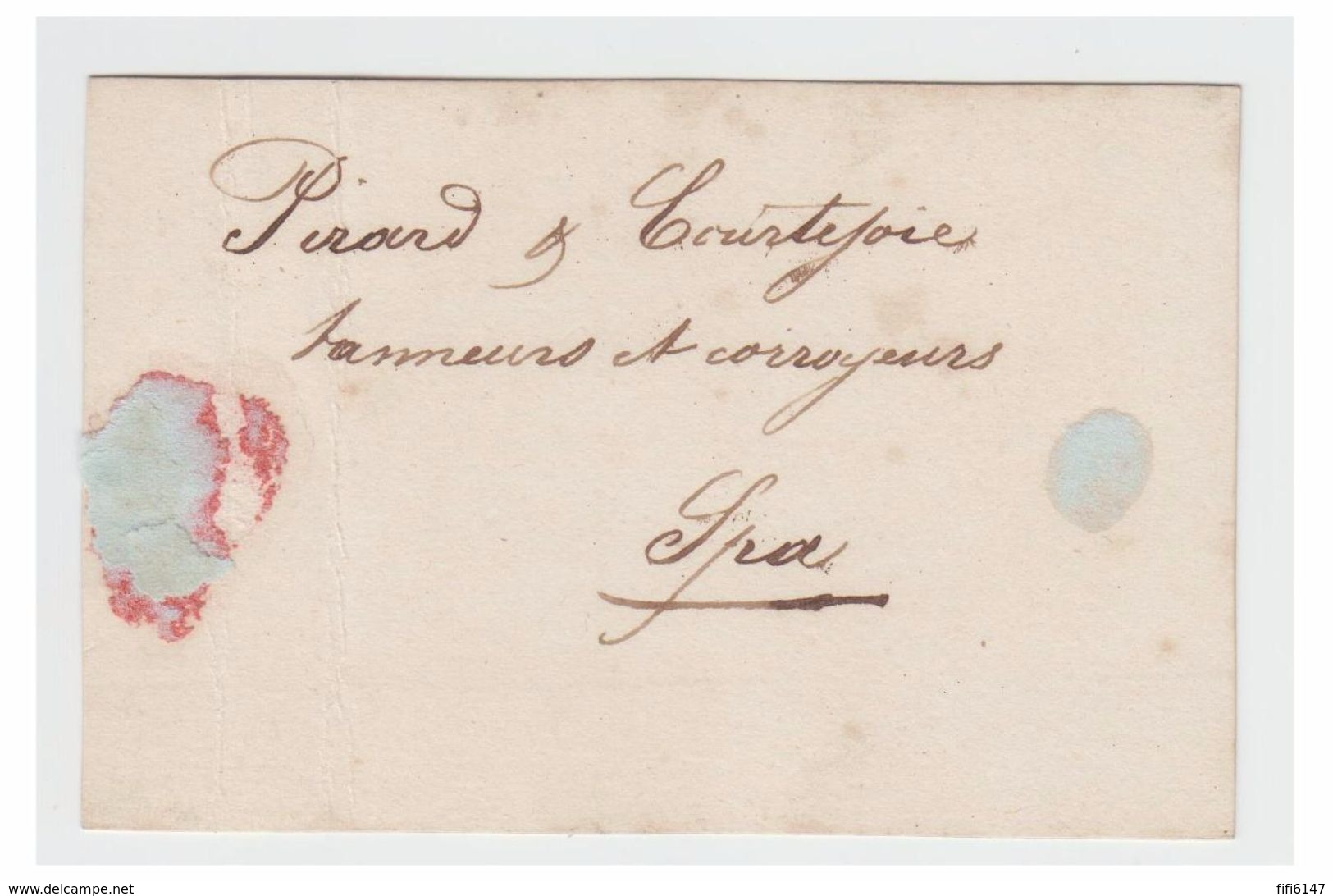 CARTE PORCELAINE -- PORSELEINKAART - 19°- VERVIERS -PIRRAD MEUNIER --FABRIQUE DE DRAPS - COUVERTURES -- BANQUE ET RECOUV - Verviers