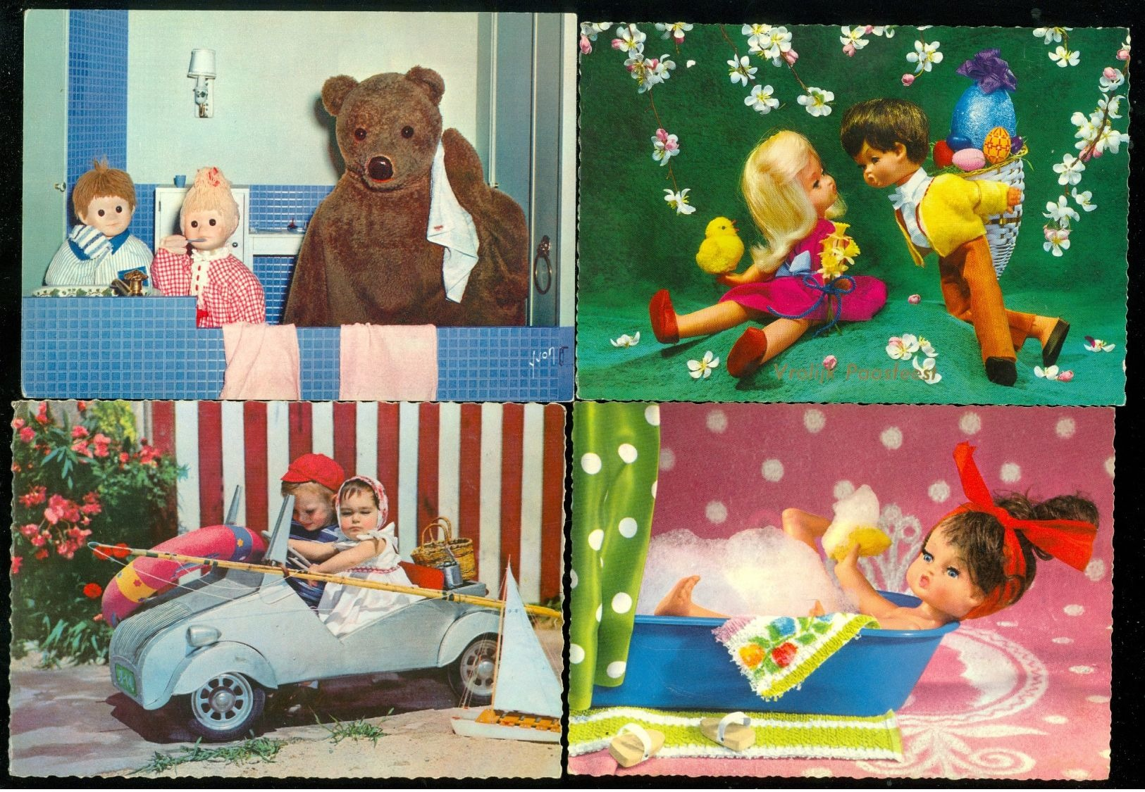 Beau lot de 60 cartes postales de fantaisie jouets d' enfant jouet    Mooi lot 60 postkaarten van fantasie speelgoed