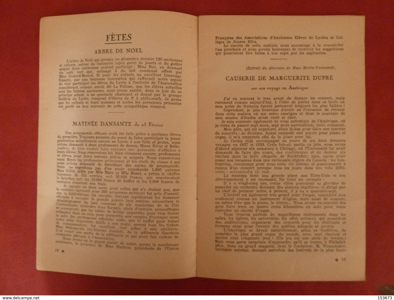 Bulletin anciens élèves lycée VICTOR-DURUY à Paris - Assemblée générale de mai 1947