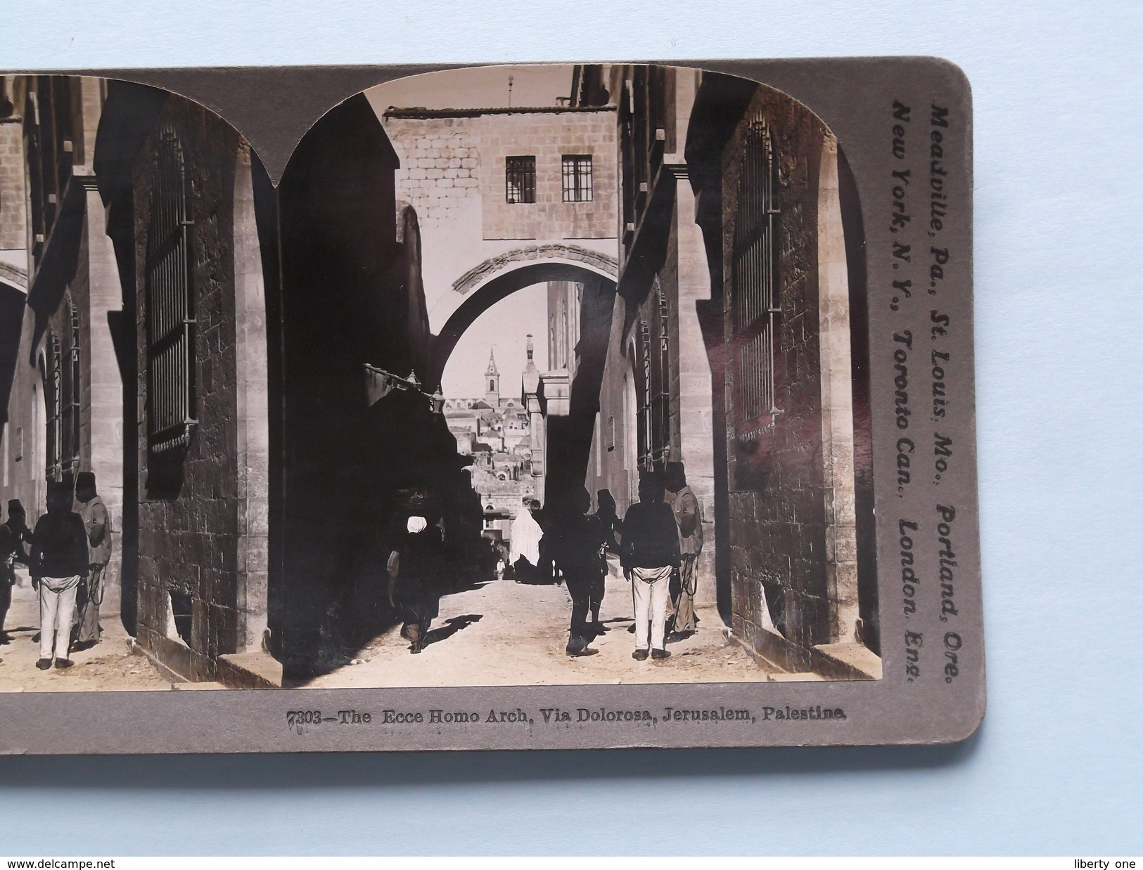 The ECCE HOMO Arch Via Dolorosa Jerusalem, PALESTINE (7303) Stereo Photo : Keystone View Cy ( Voir Photo ) ! - Stereoscoop