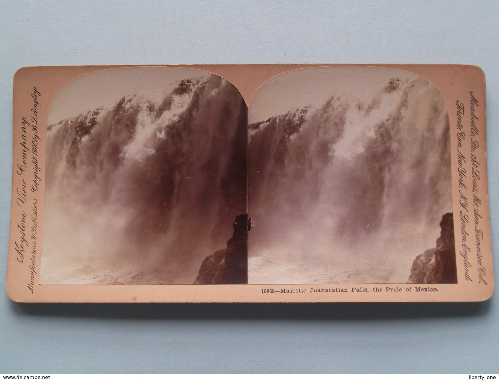 Majestic JUANACATLAN Falls, The Pride Of MEXICO (10868) Stereo Photo : Keystone View Cy ( Voir Photo ) ! - Photos Stéréoscopiques