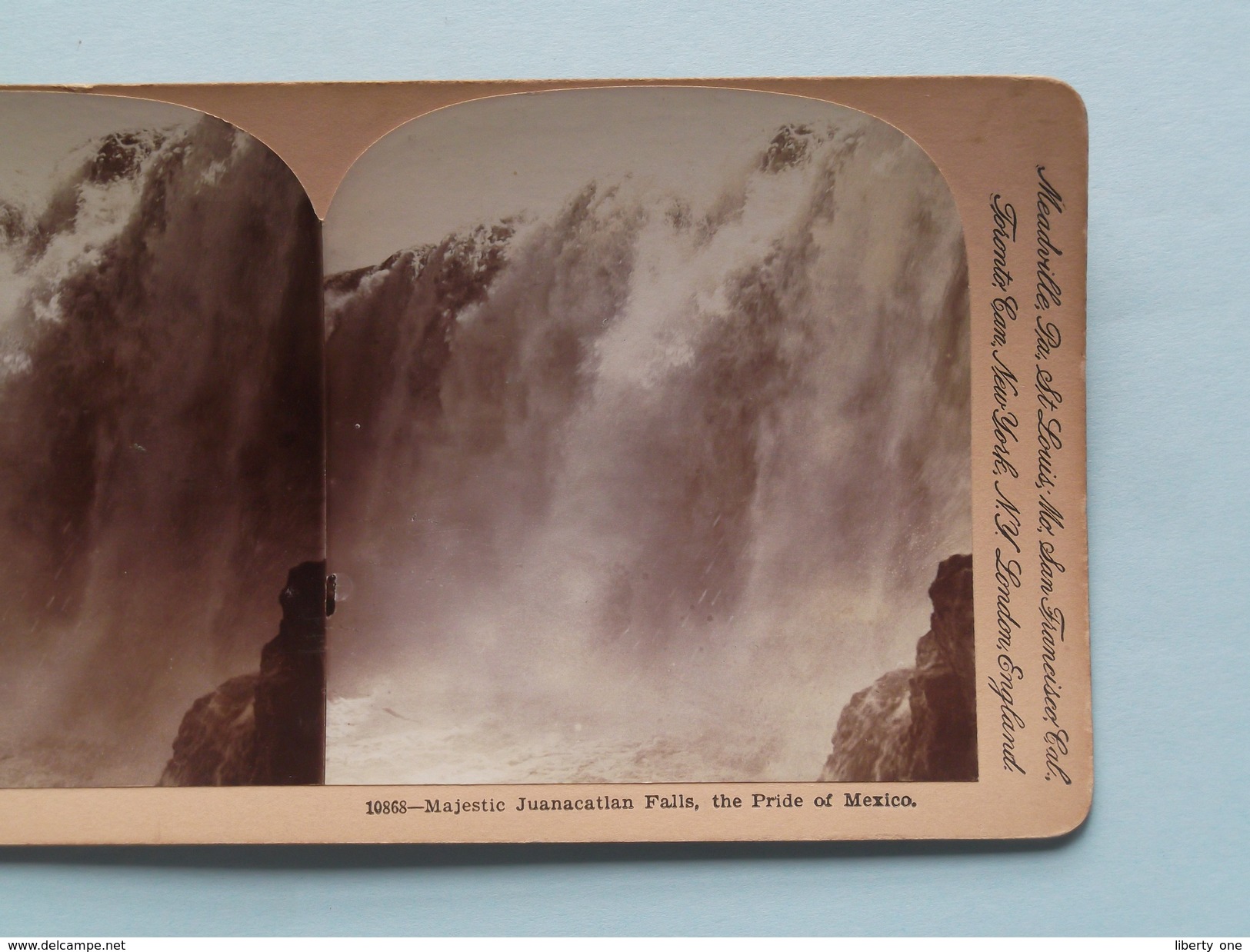 Majestic JUANACATLAN Falls, The Pride Of MEXICO (10868) Stereo Photo : Keystone View Cy ( Voir Photo ) ! - Photos Stéréoscopiques