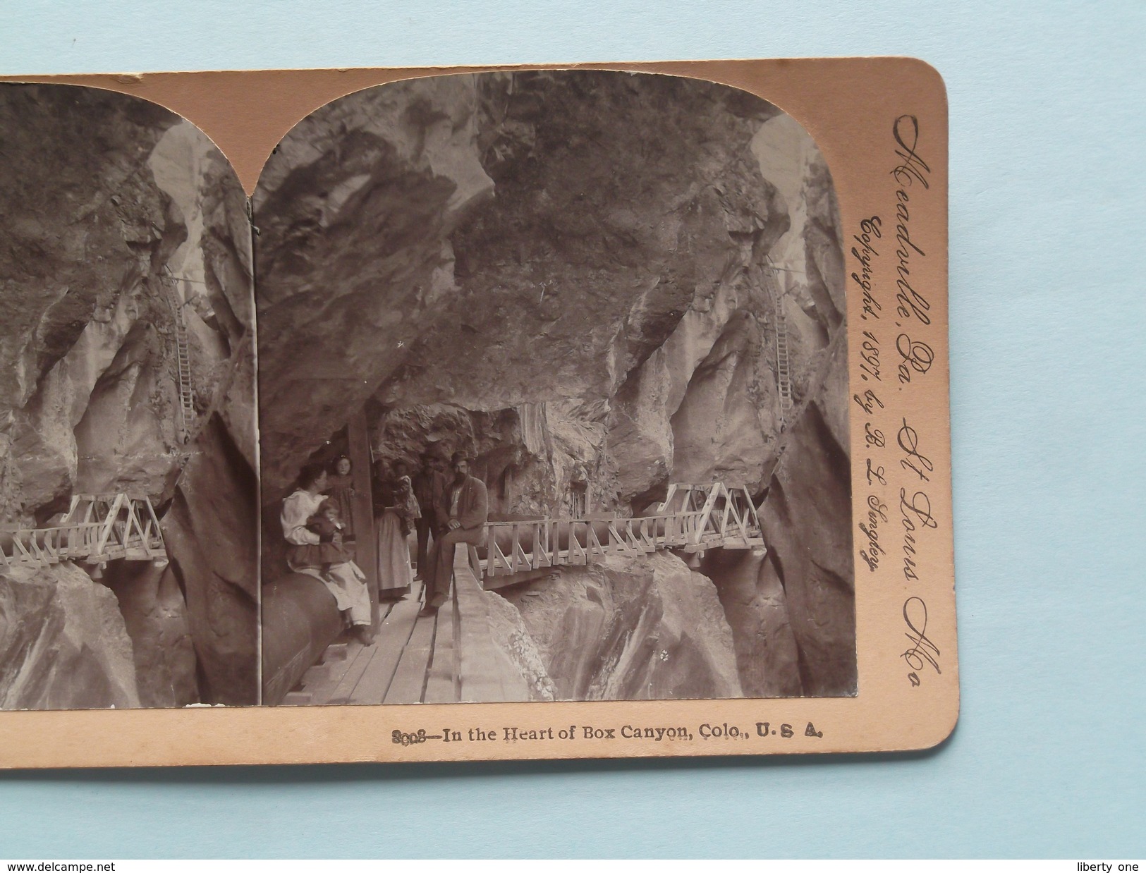 In The Heart Of BOX CANYON Colo USA (N° ?) Stereo Photo : Keystone View Cy ( Voir Photo ) ! - Photos Stéréoscopiques