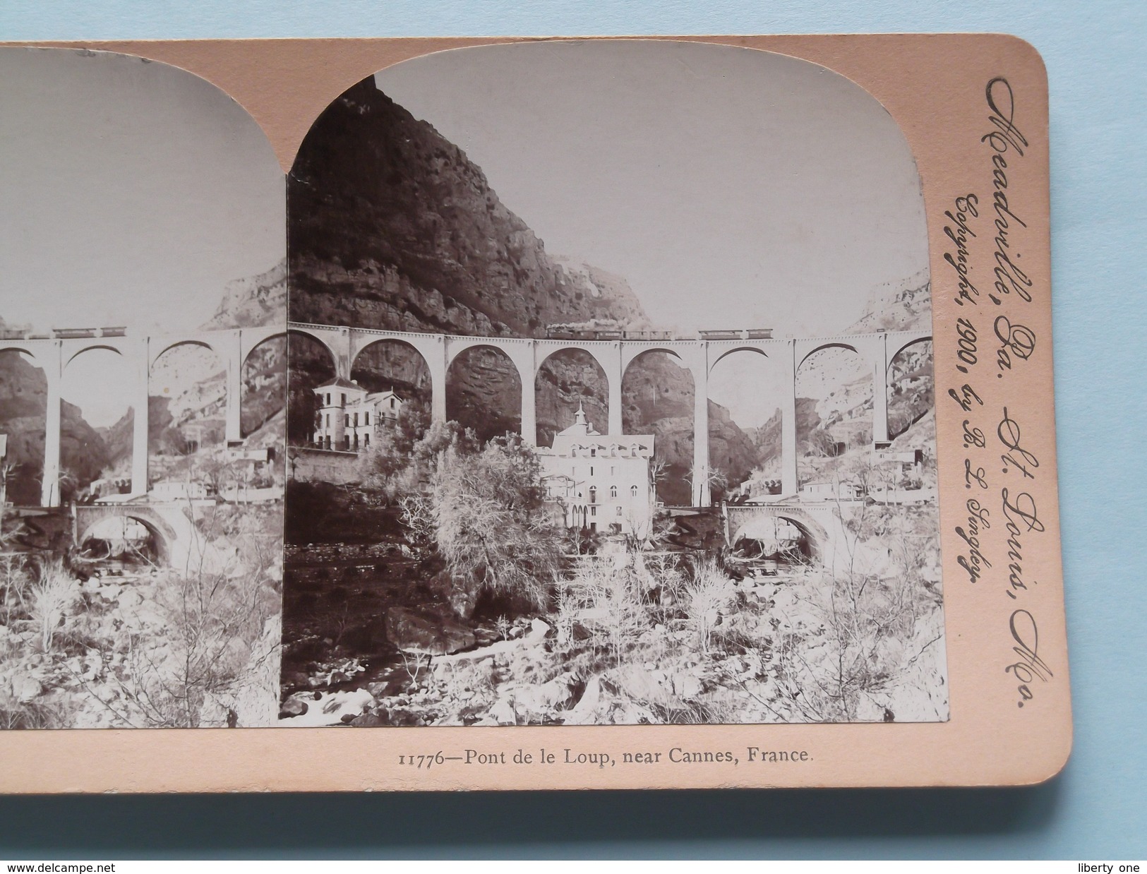 Pont De Le LOUP, Near CANNES France (11776) Stereo Photo : Keystone View Cy ( Voir Photo ) ! - Photos Stéréoscopiques